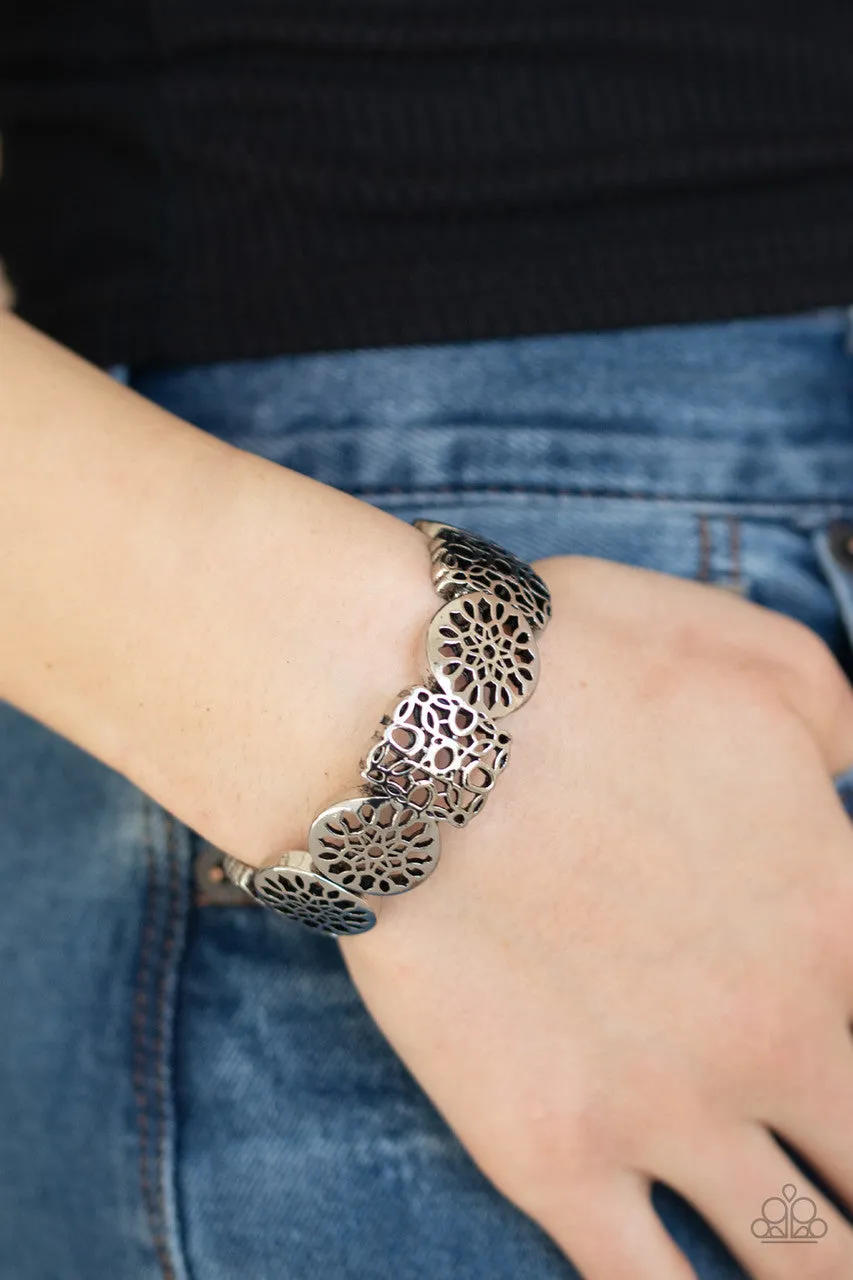 Mandala Mixer Silver Paparazzi Bracelet