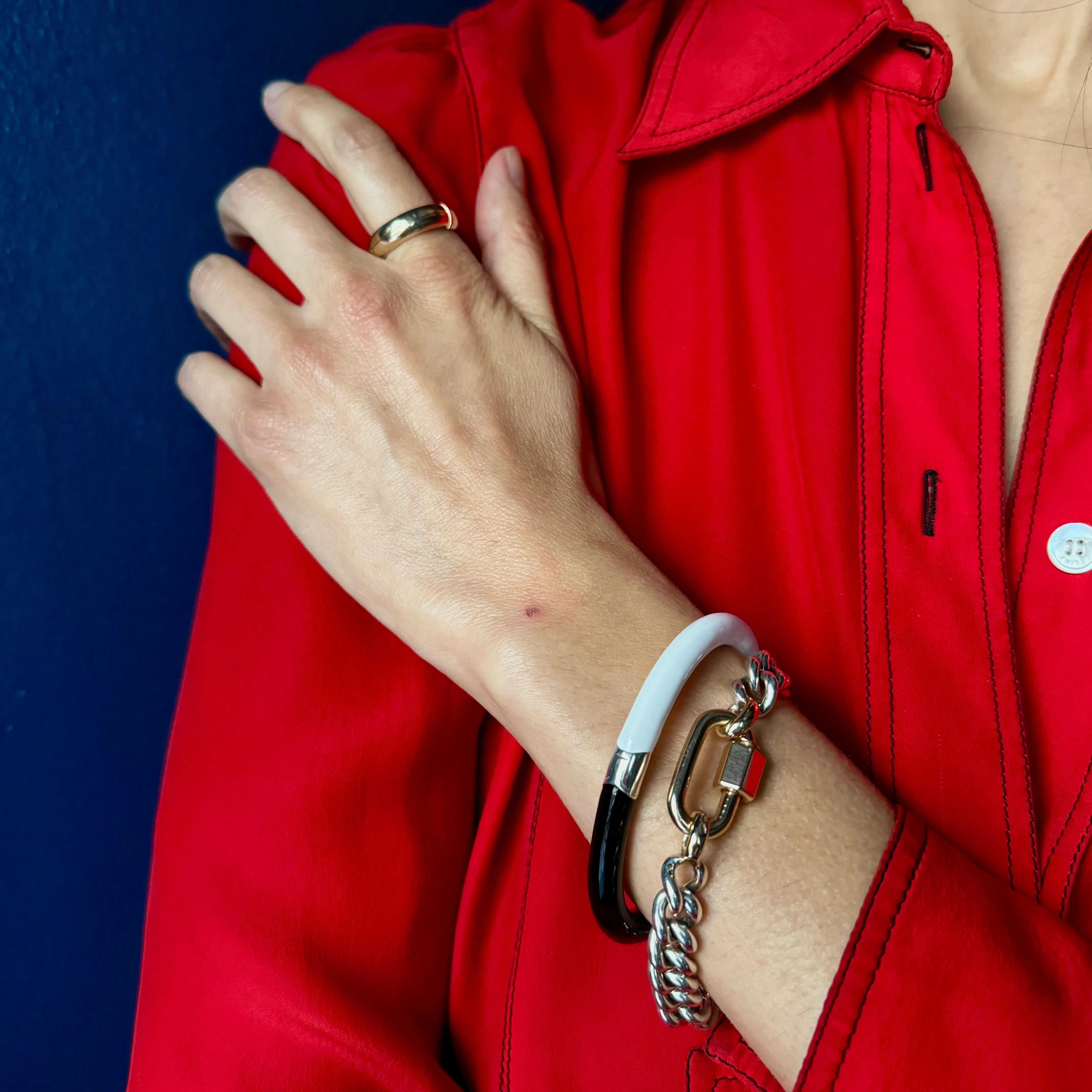 Marla Aaron Medium Di Me Ring in 14k Yellow Gold