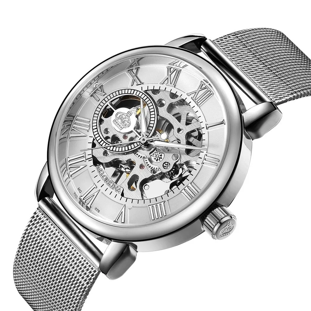 Men's Casual Stainless Steel Mechanical Watches