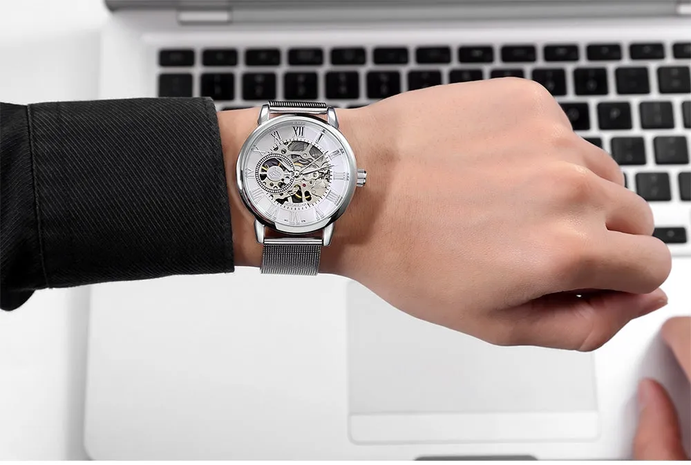 Men's Casual Stainless Steel Mechanical Watches