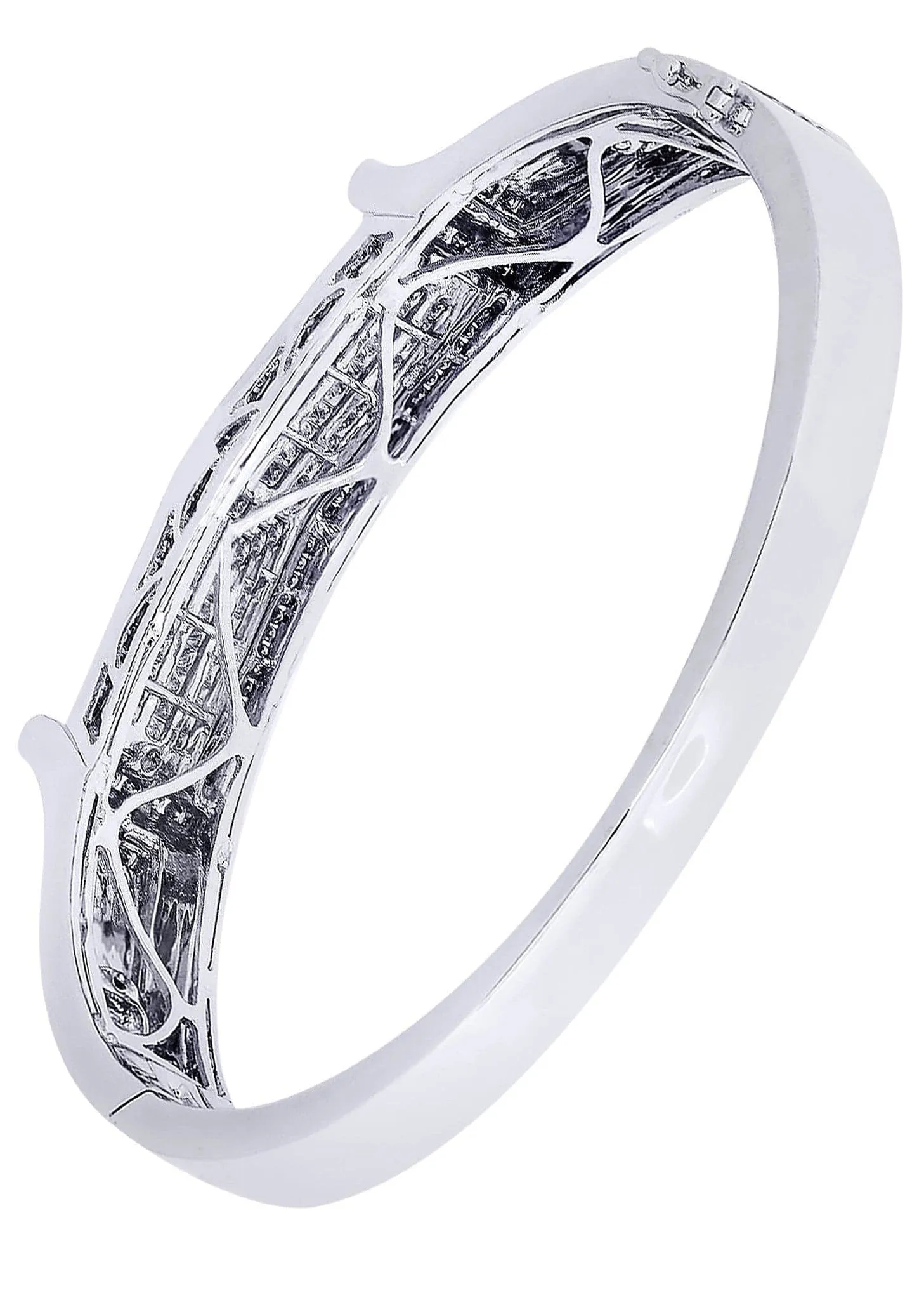 Mens Diamond Bangle White Gold| 2.47 Carats| 41.8 Grams