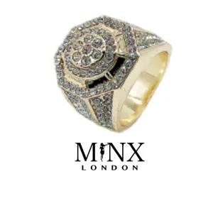 Mens Gold Ring | Big Gold Ring | Diamond Ring for Men | Mens Ring | Mens Iced Ring | Iced Out Ring | Mens Engagement Ring | Big Diamond Ring