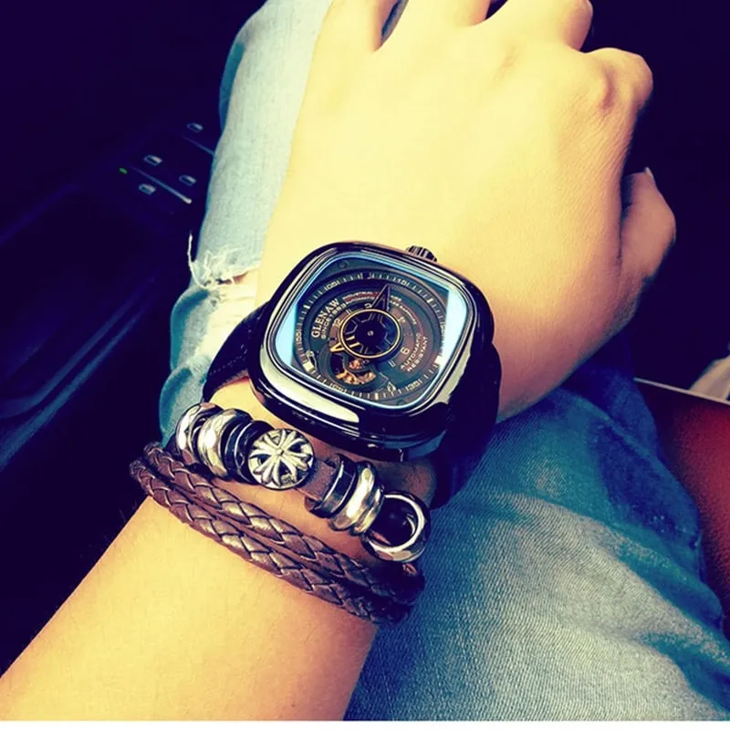 Men's Square Dial Mechanical Watches