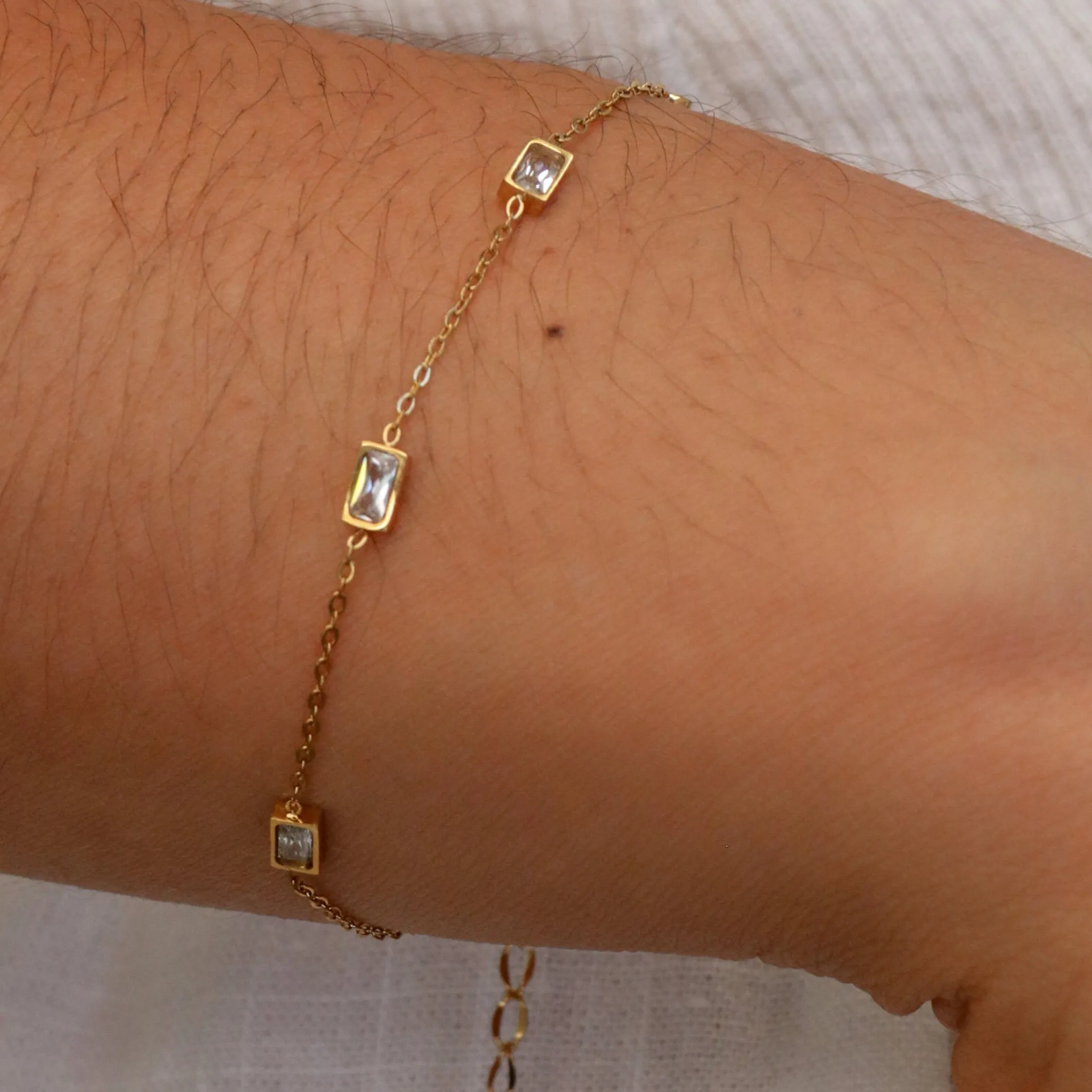 Mia - Gold Zirconia Bracelet