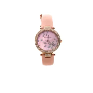 Michael Kors Parker Three-Hand Blush Leather Watch