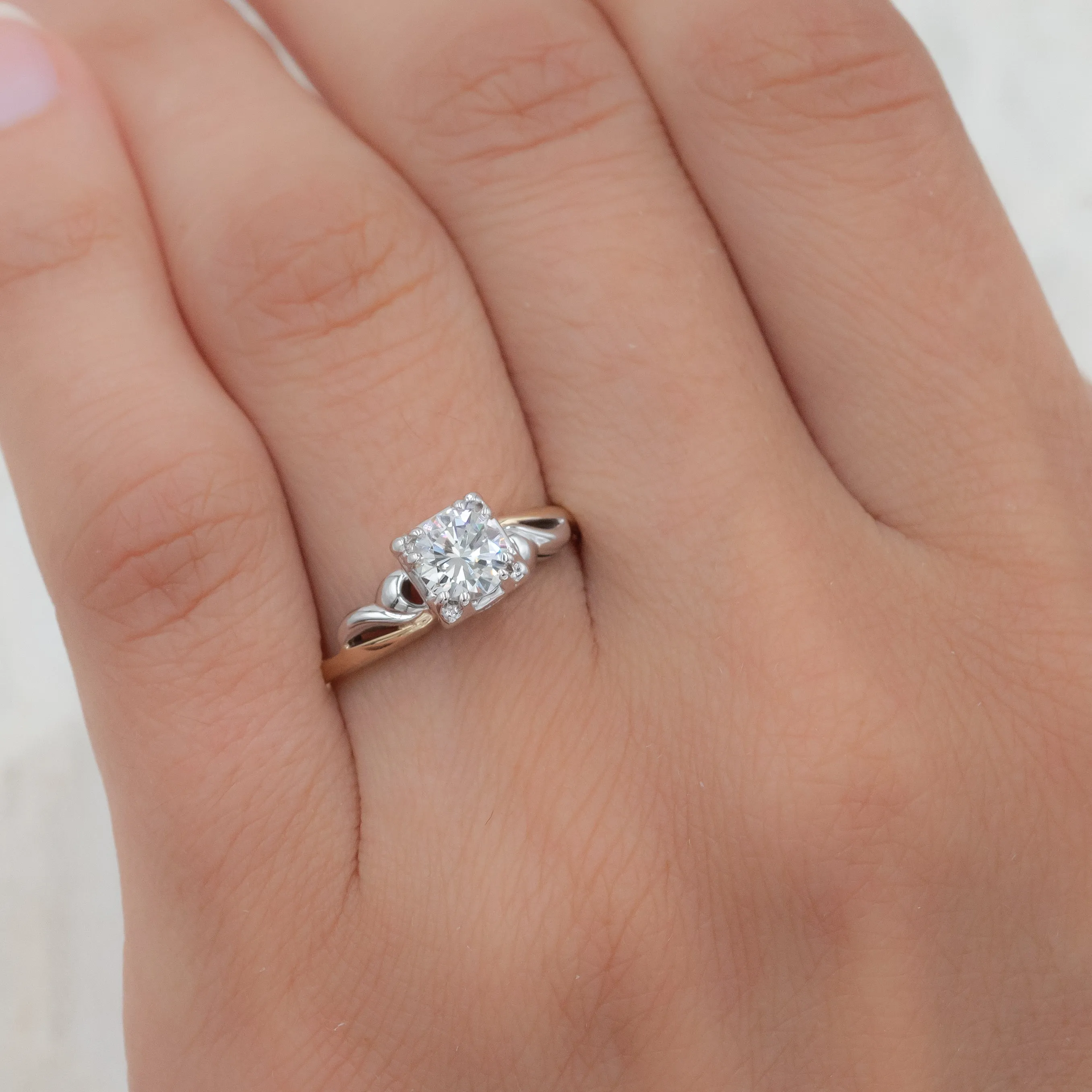 Mid-century .63 carat Diamond Solitaire