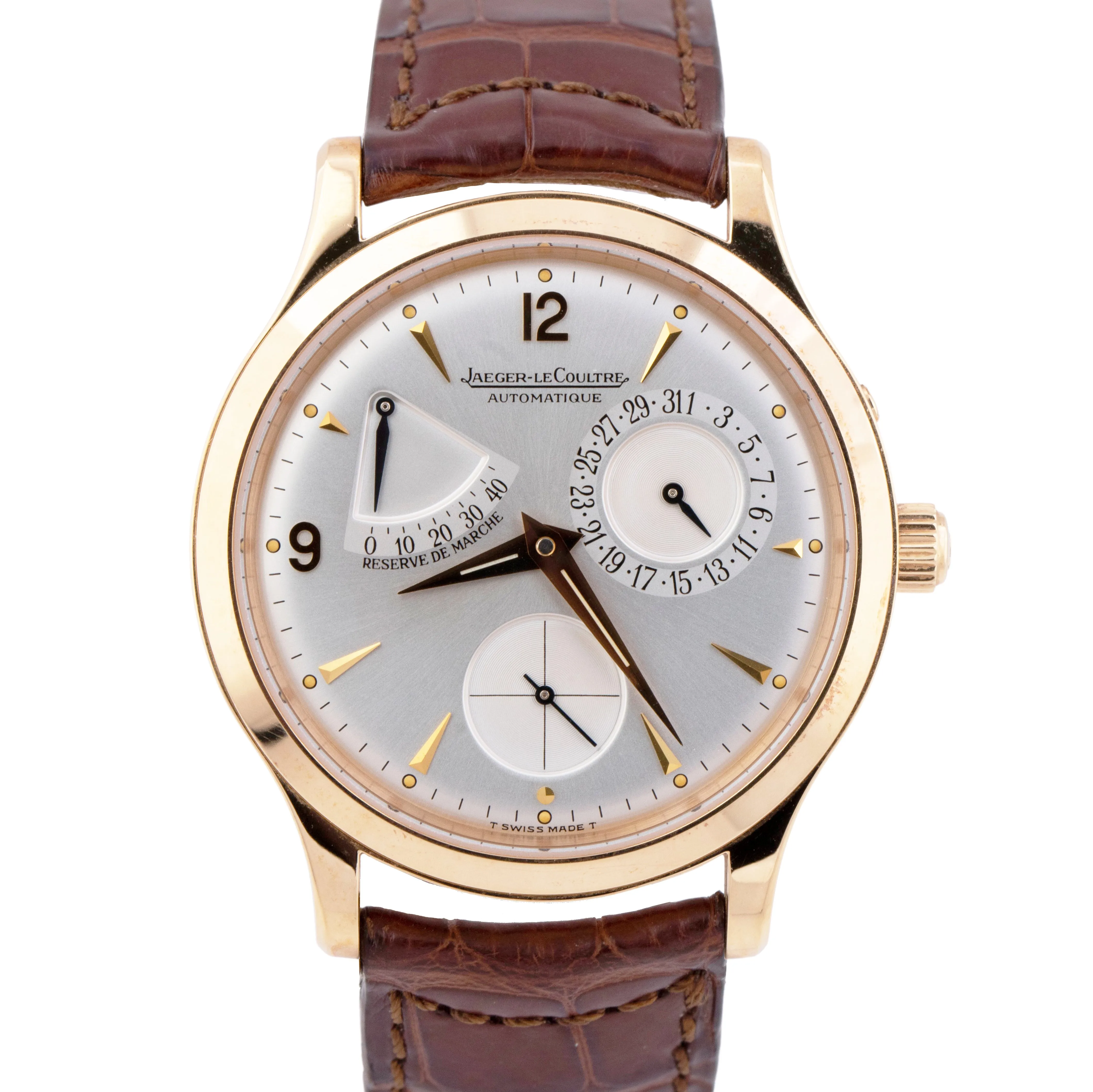 MINT Jaeger LeCoultre JLC Master Control Reserve De Marche 37mm 18K 140.2.93 BOX