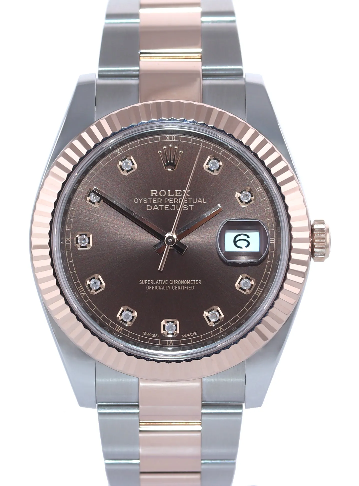 MINT Rolex DateJust 41 126331 Chocolate Diamond Gold Two-Tone Jubilee Watch Box