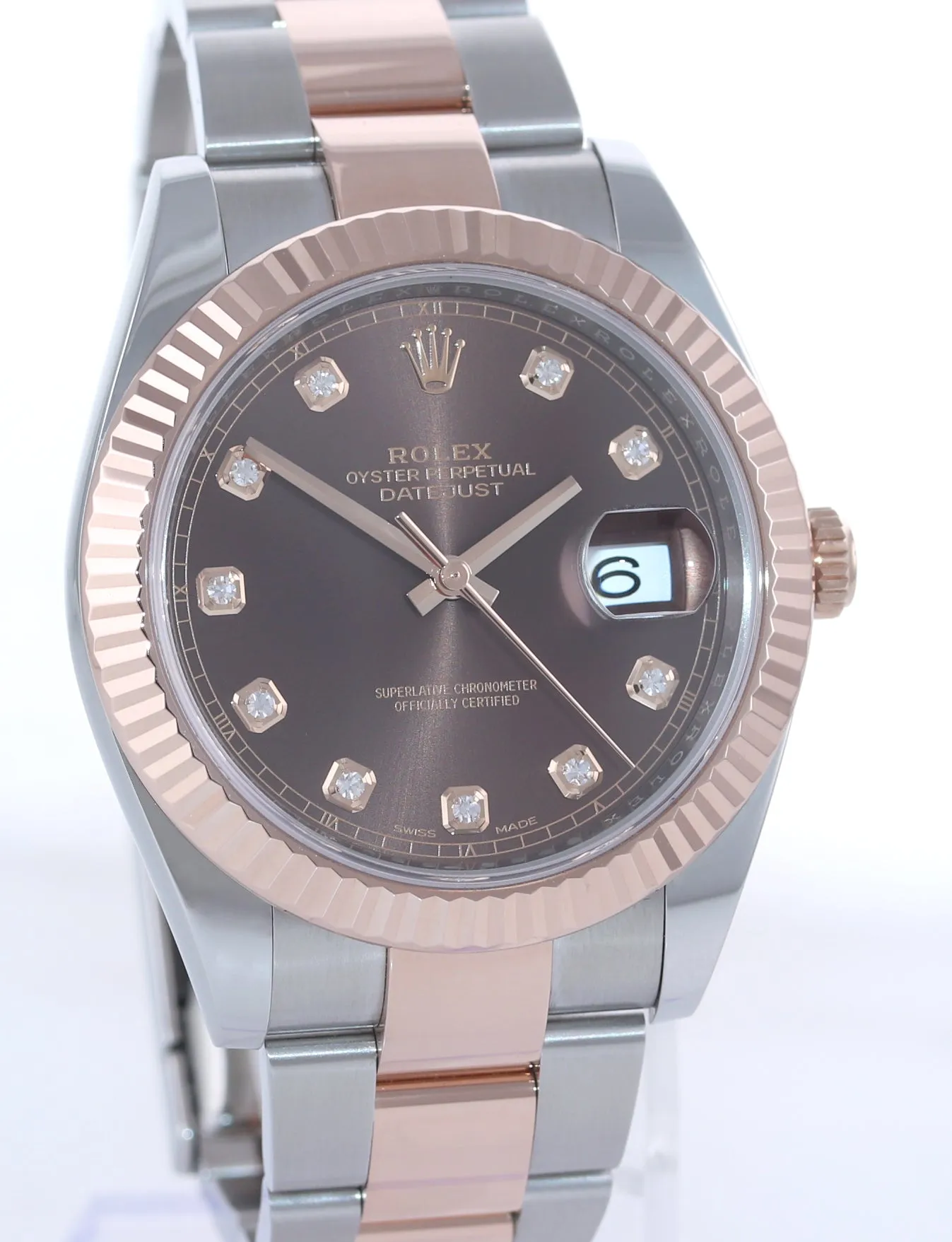 MINT Rolex DateJust 41 126331 Chocolate Diamond Gold Two-Tone Jubilee Watch Box