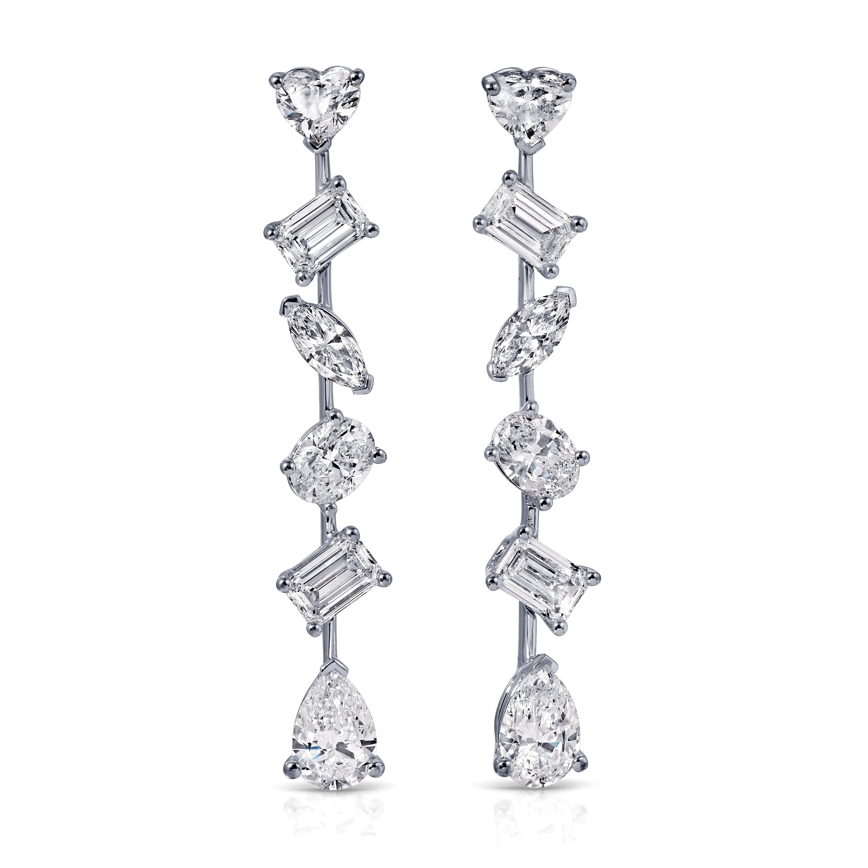 Mixed Fancy Cut Diamond Earrings