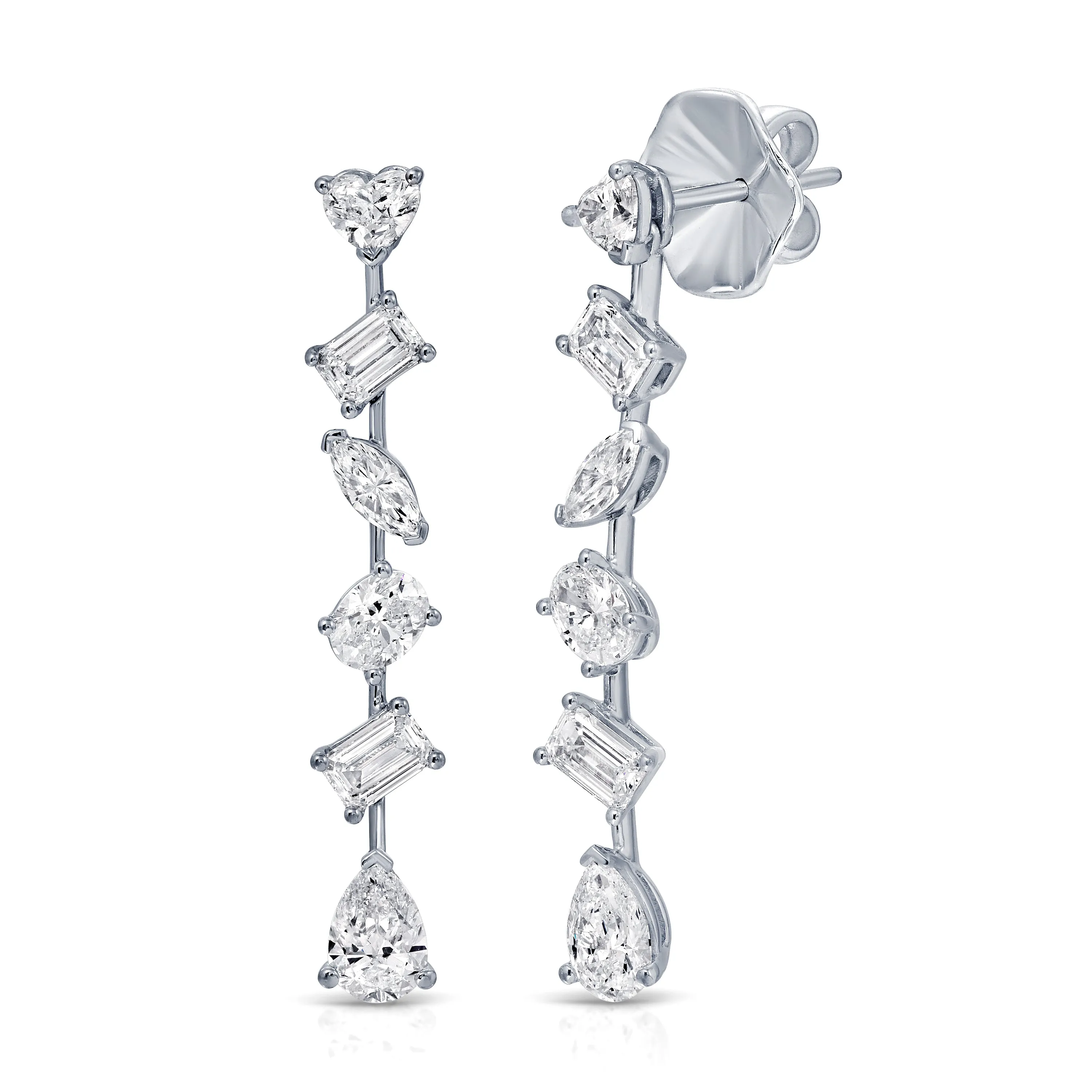 Mixed Fancy Cut Diamond Earrings