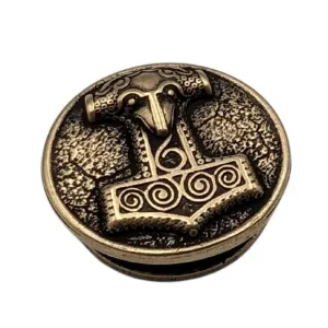 Mjolnir bronze paracord bead