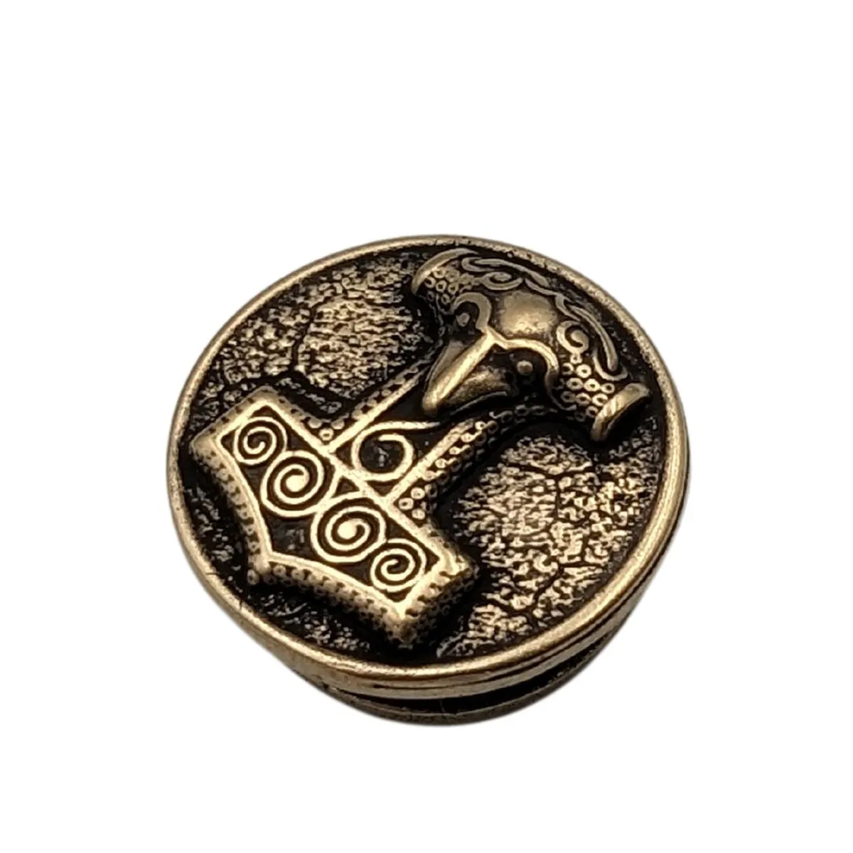 Mjolnir bronze paracord bead