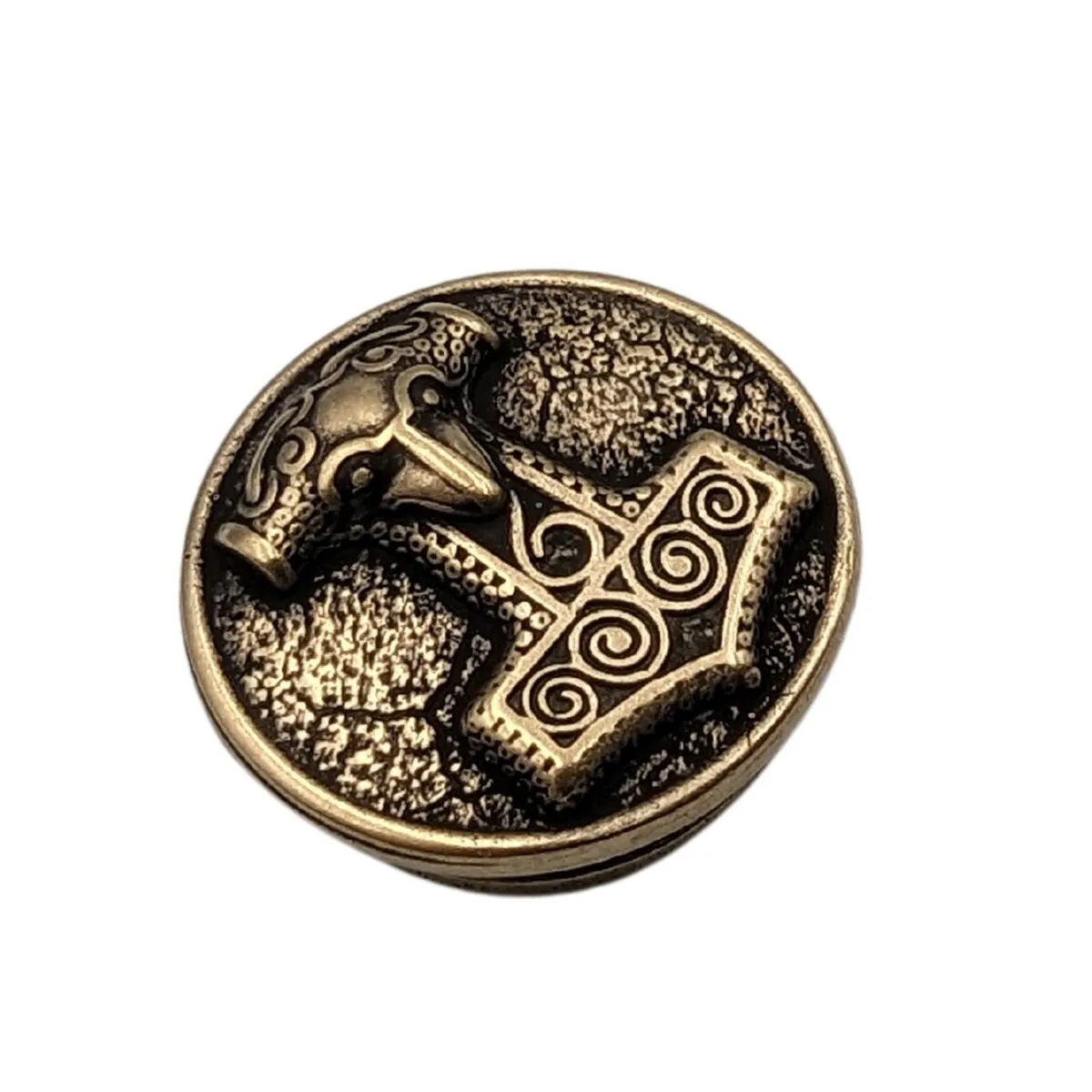 Mjolnir bronze paracord bead