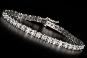 Modern 14K White Gold 1.25 CTW Round Brilliant Cut Diamond Tennis Bracelet