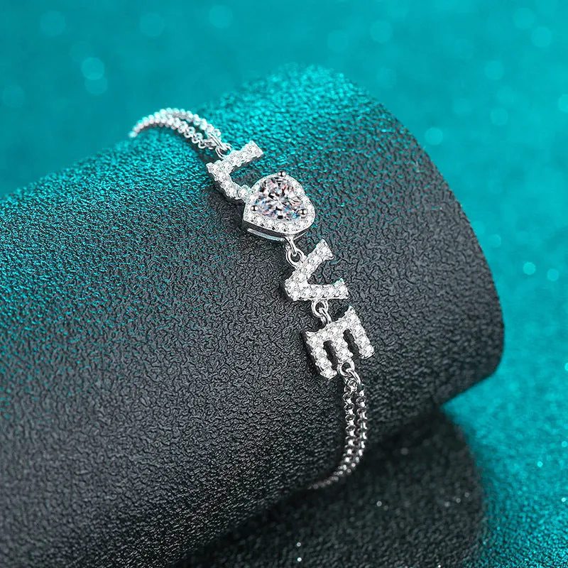 Moissanite Bracelet Diamond;LOVE Bracelets-BM008