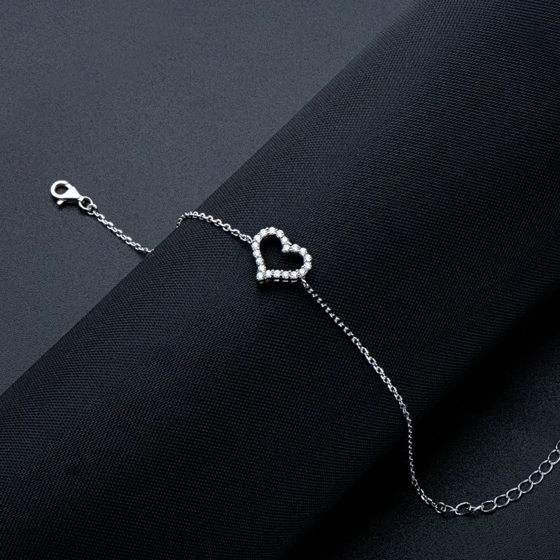 Moissanite Simulated Diamond Bracelet S925 Sterling Silver Diamond Bracelets