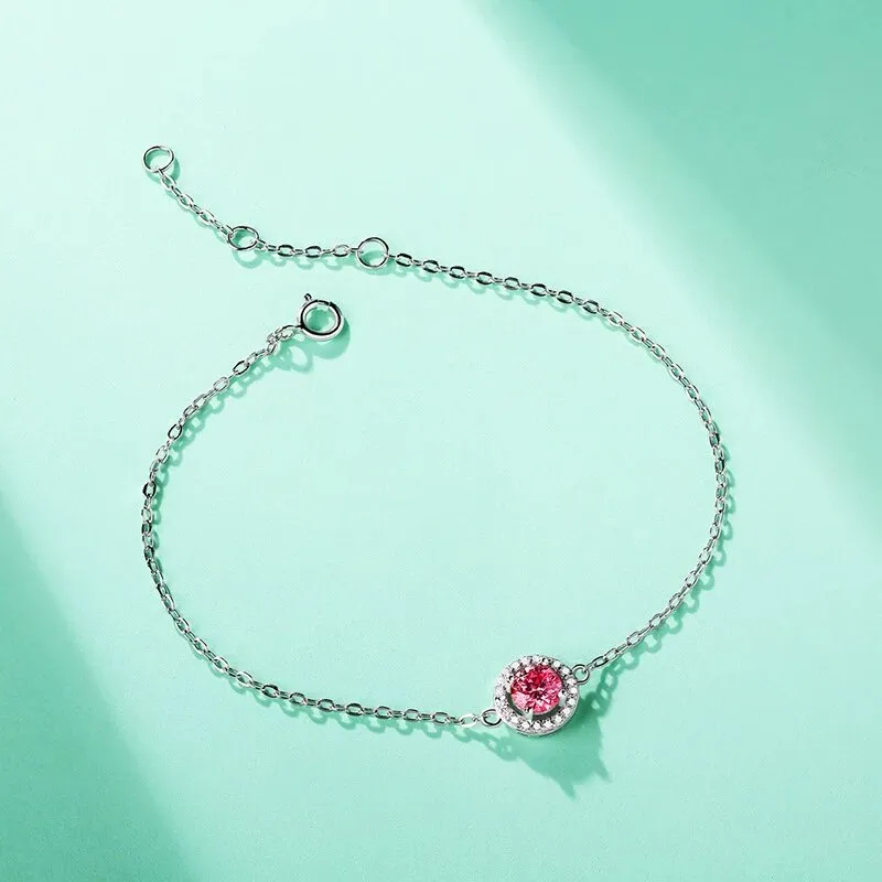 Moissanite Simulated Diamond Bracelet S925 Sterling Silver Diamond Bracelets