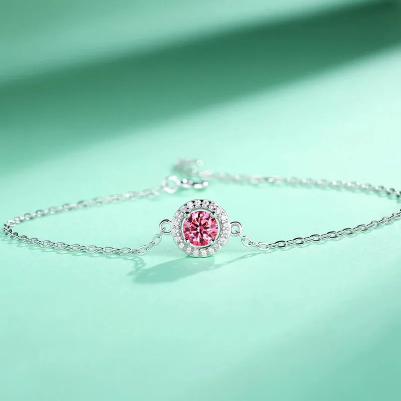 Moissanite Simulated Diamond Bracelet S925 Sterling Silver Diamond Bracelets