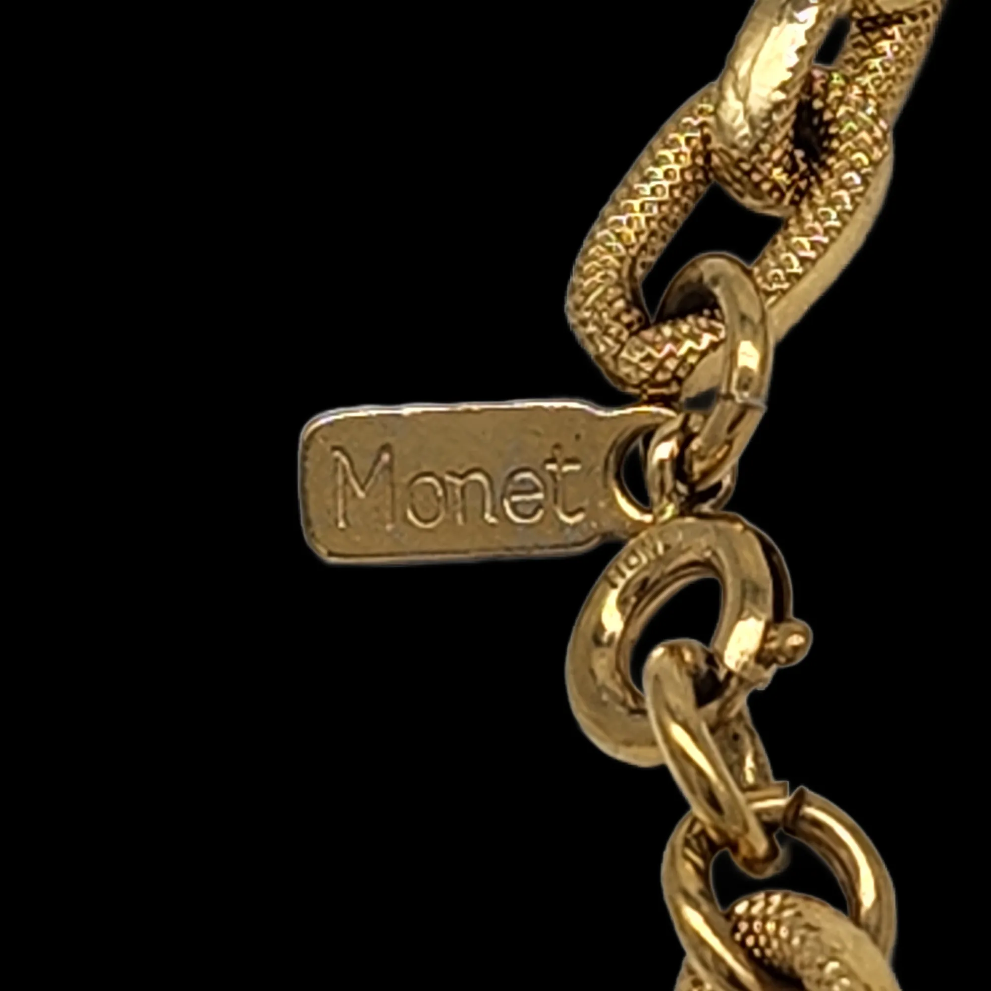 Monet Vintage Pendant Necklace With Greek Key Detail