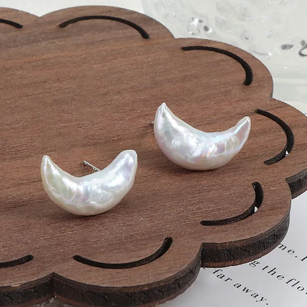 Moon & Star Baroque Pearl Earrings