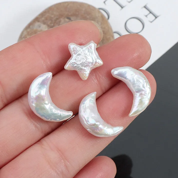 Moon & Star Baroque Pearl Earrings