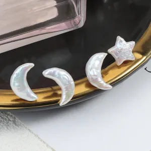 Moon & Star Baroque Pearl Earrings
