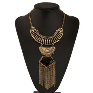 Necklaces Colar Big Necklace Pendants Long Vintage Jewelry Woman Maxi Boho Tassel Bohemian Ethnic Choker Statement Necklace