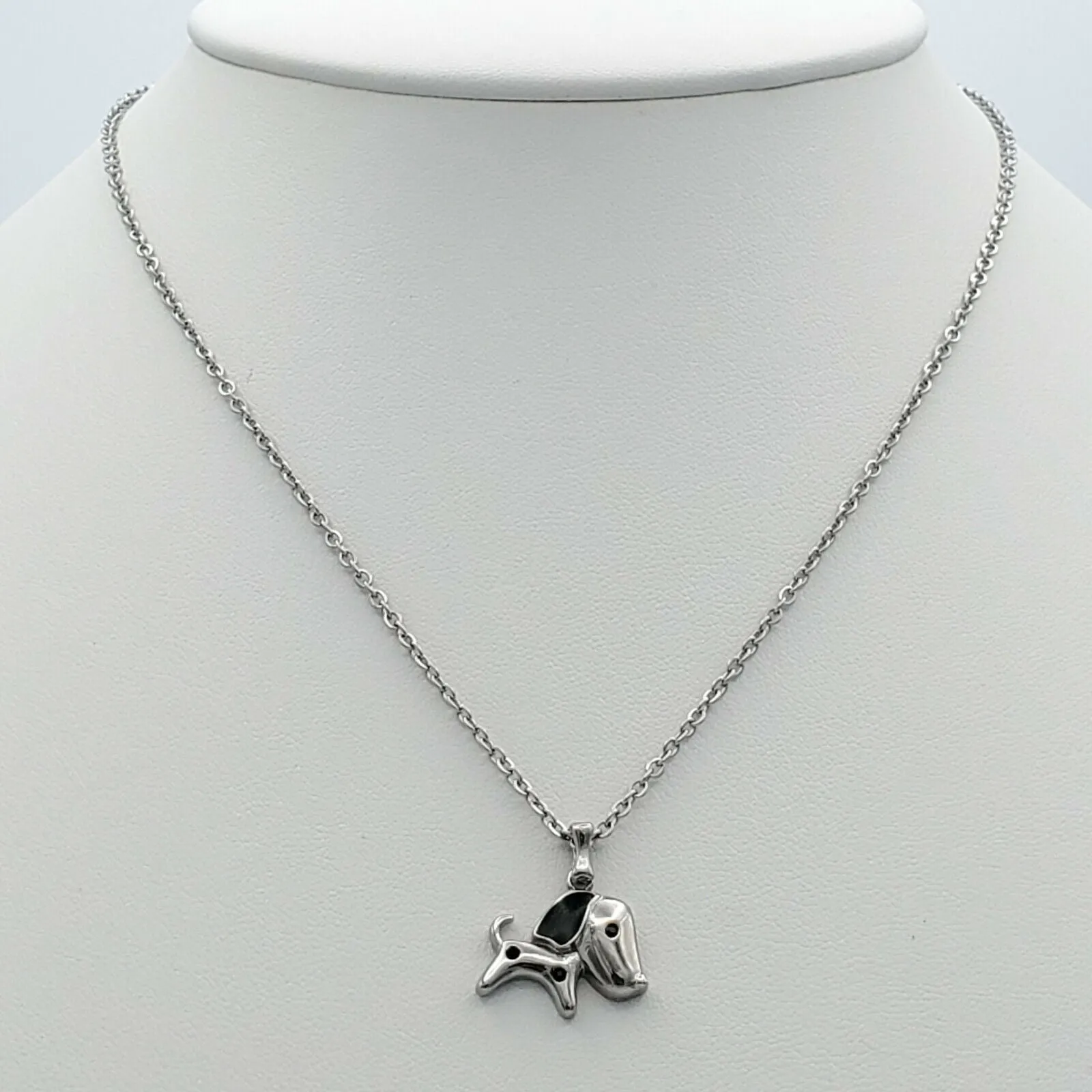 Necklaces - Stainless Steel. Dog Pendant & Chain - Animal Lover
