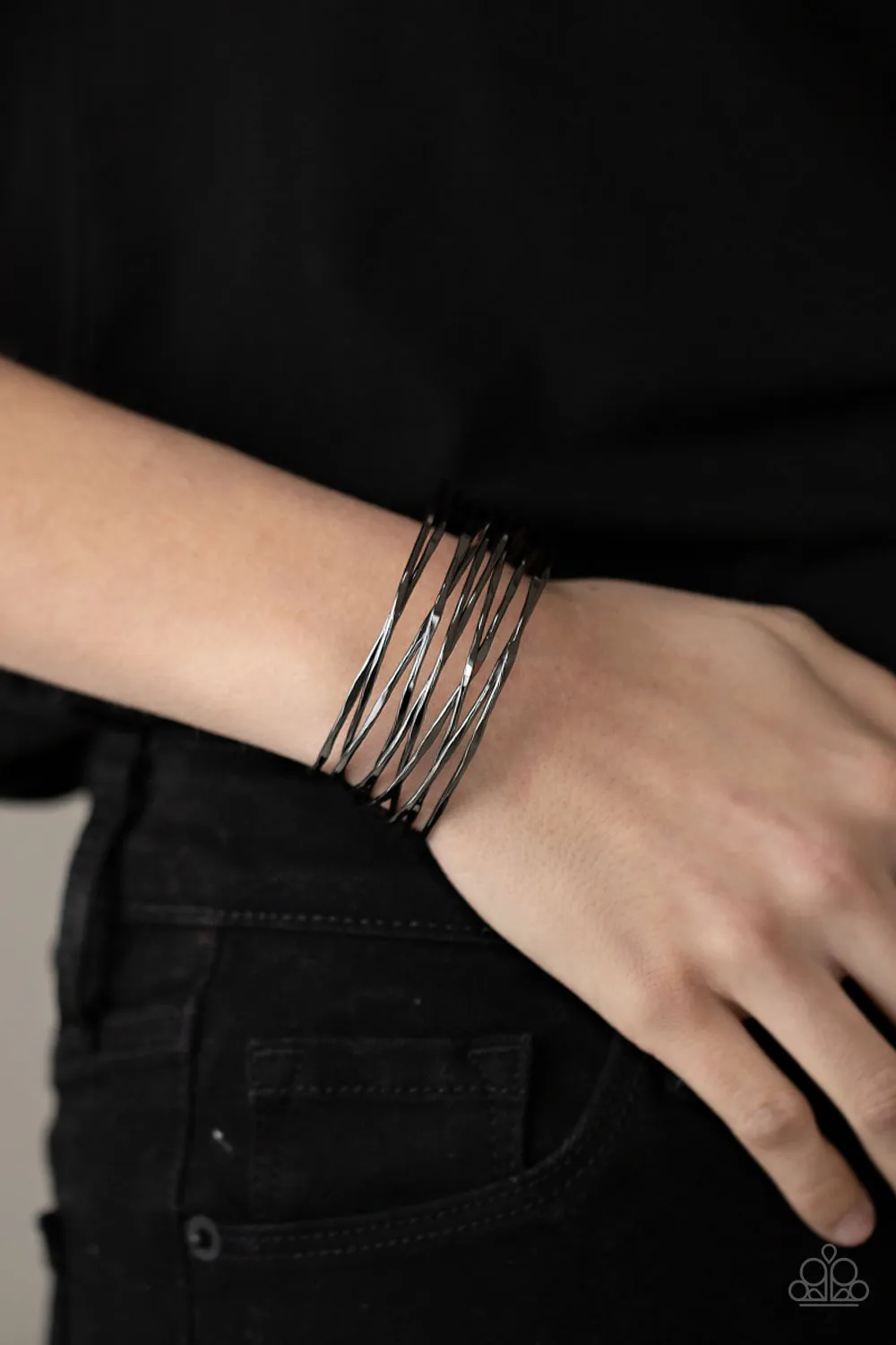 Nerves of Steel - Black (Gunmetal) Bracelet