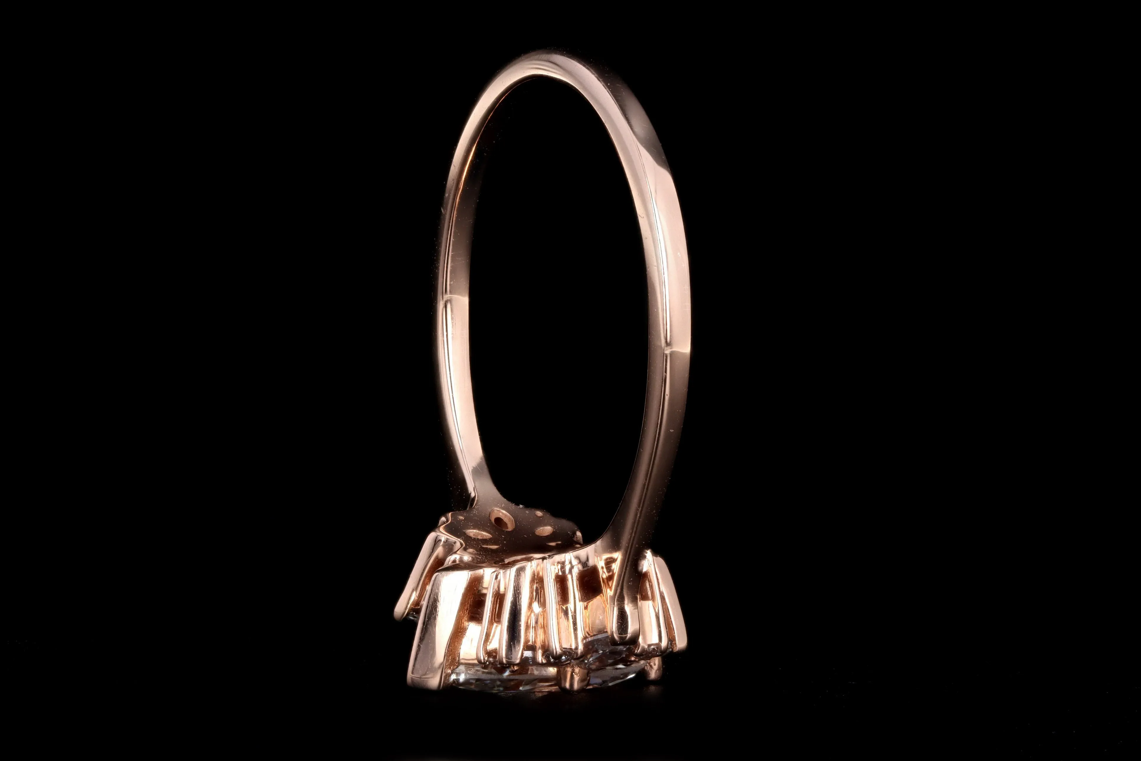 New 14K Rose Gold .84 Carat Marquise Diamond Engagement Ring