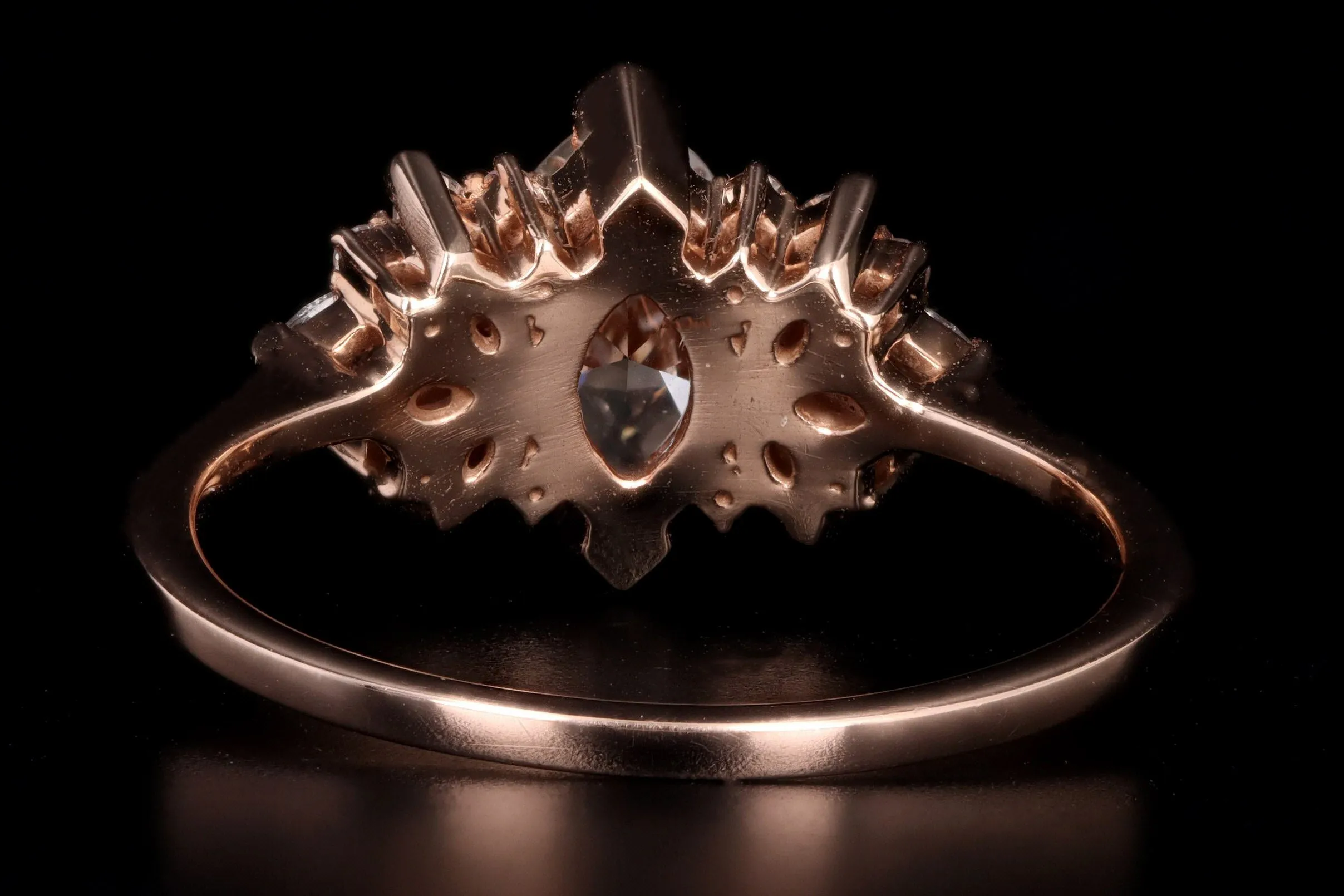New 14K Rose Gold .84 Carat Marquise Diamond Engagement Ring