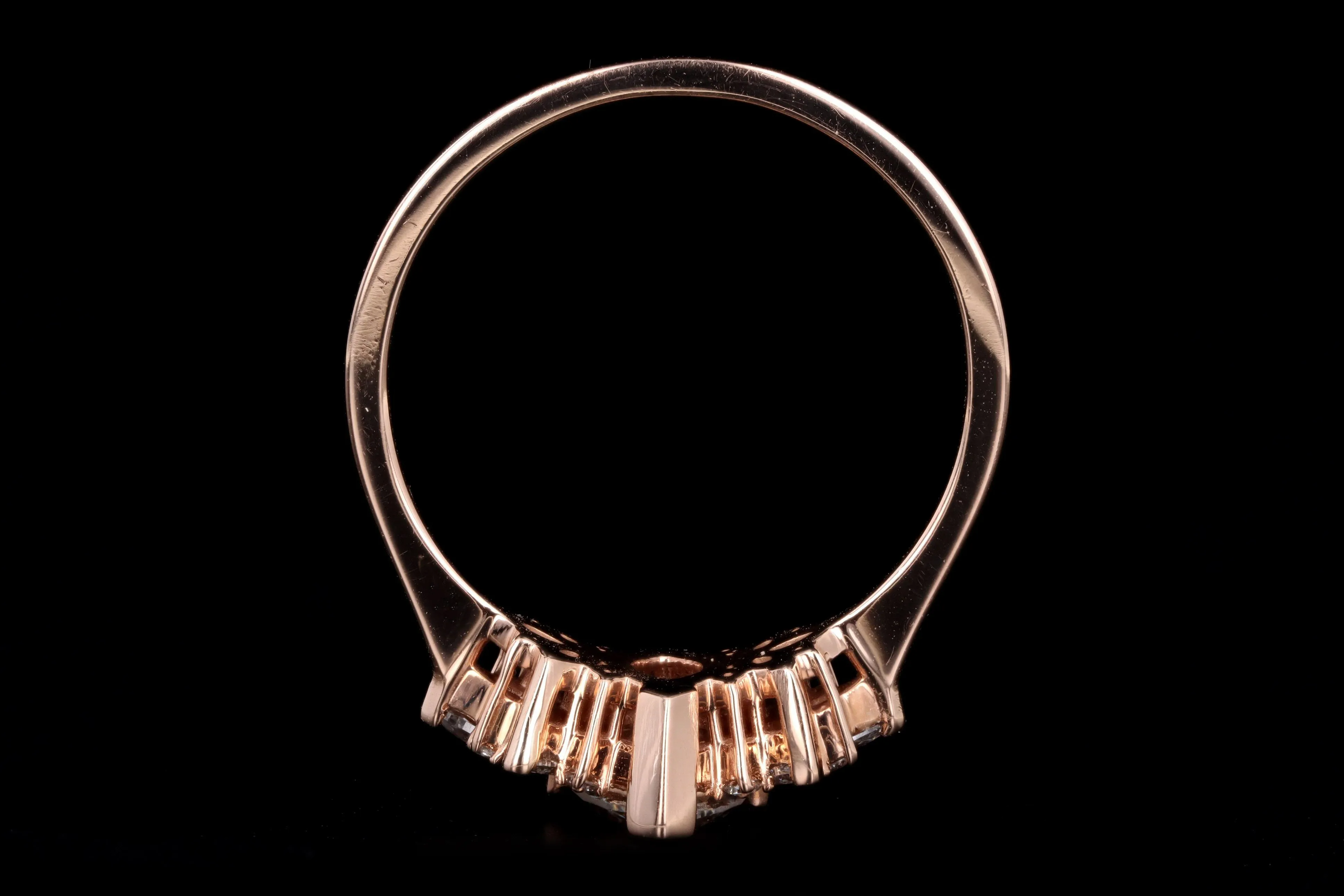 New 14K Rose Gold .84 Carat Marquise Diamond Engagement Ring