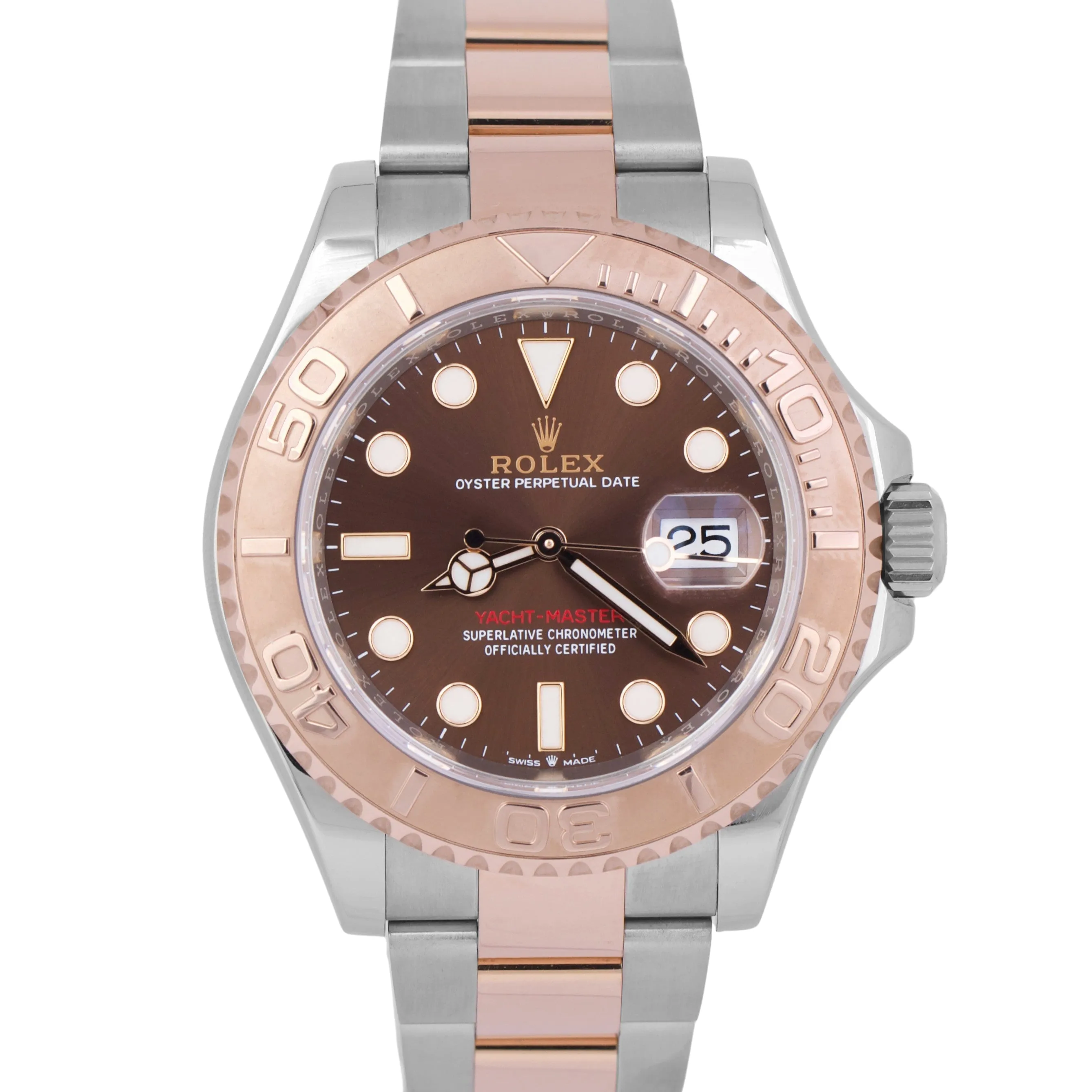 NEW 2024 PAPERS Rolex Yacht-Master CHOCOLATE 40mm 18K Gold Steel 126621 BOX