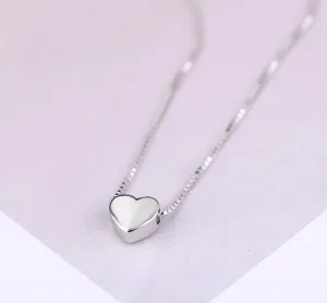New Arrivals 925 Sterling Silver Love Heart Necklaces for Women Wedding Jewelry Long Necklaces Statement Jewelry