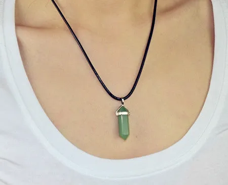New Fashion jewelry natural quartz stone turquoise agate amethyst pendant necklace Valentine's Day Gifts for women girl