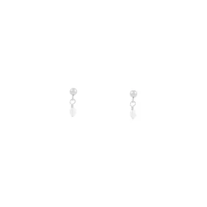 Noa Freshwater Pearl Earrings - Silver