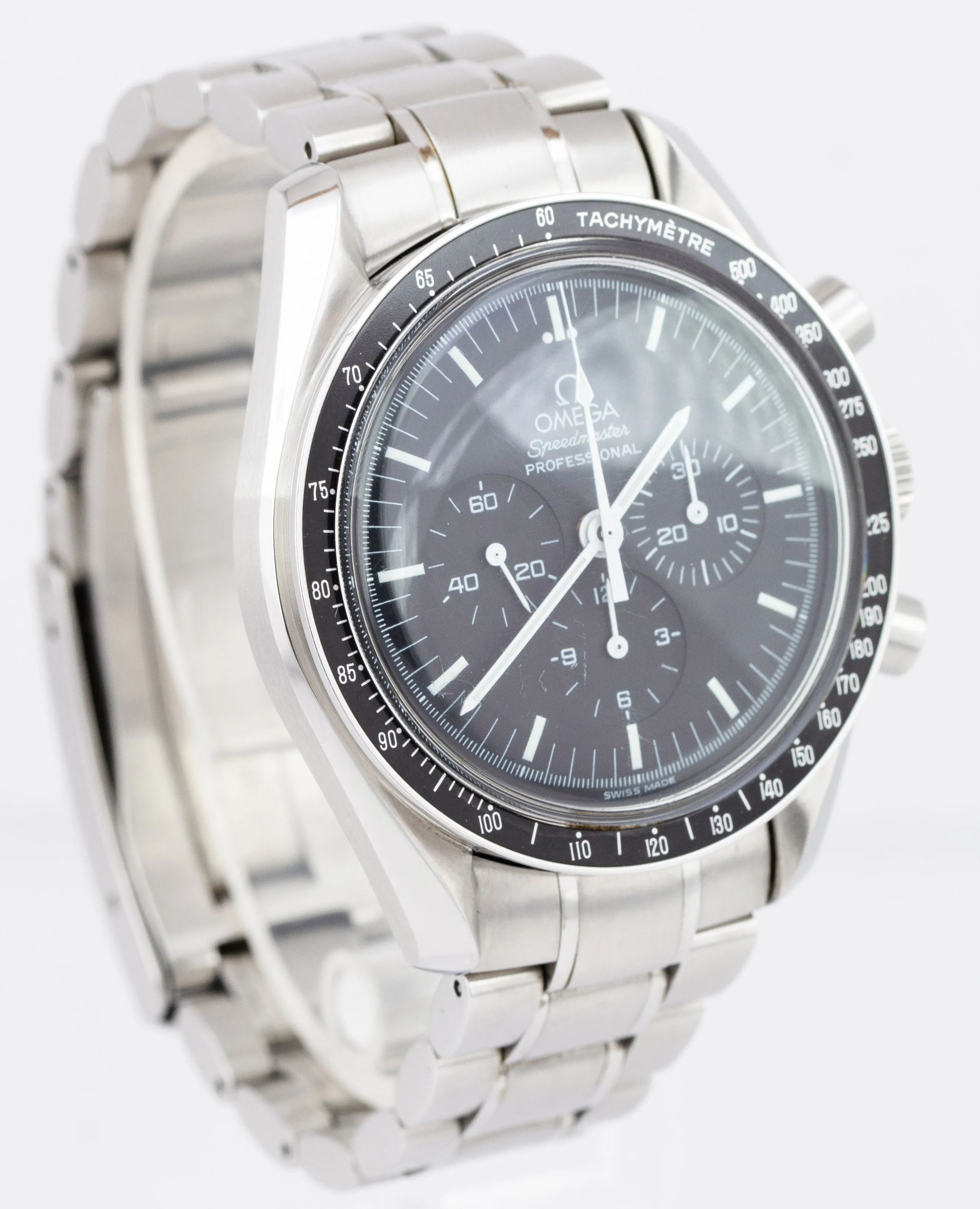 Omega Speedmaster Moonwatch Black 42mm Chronograph Stainless Watch 3570.50.00