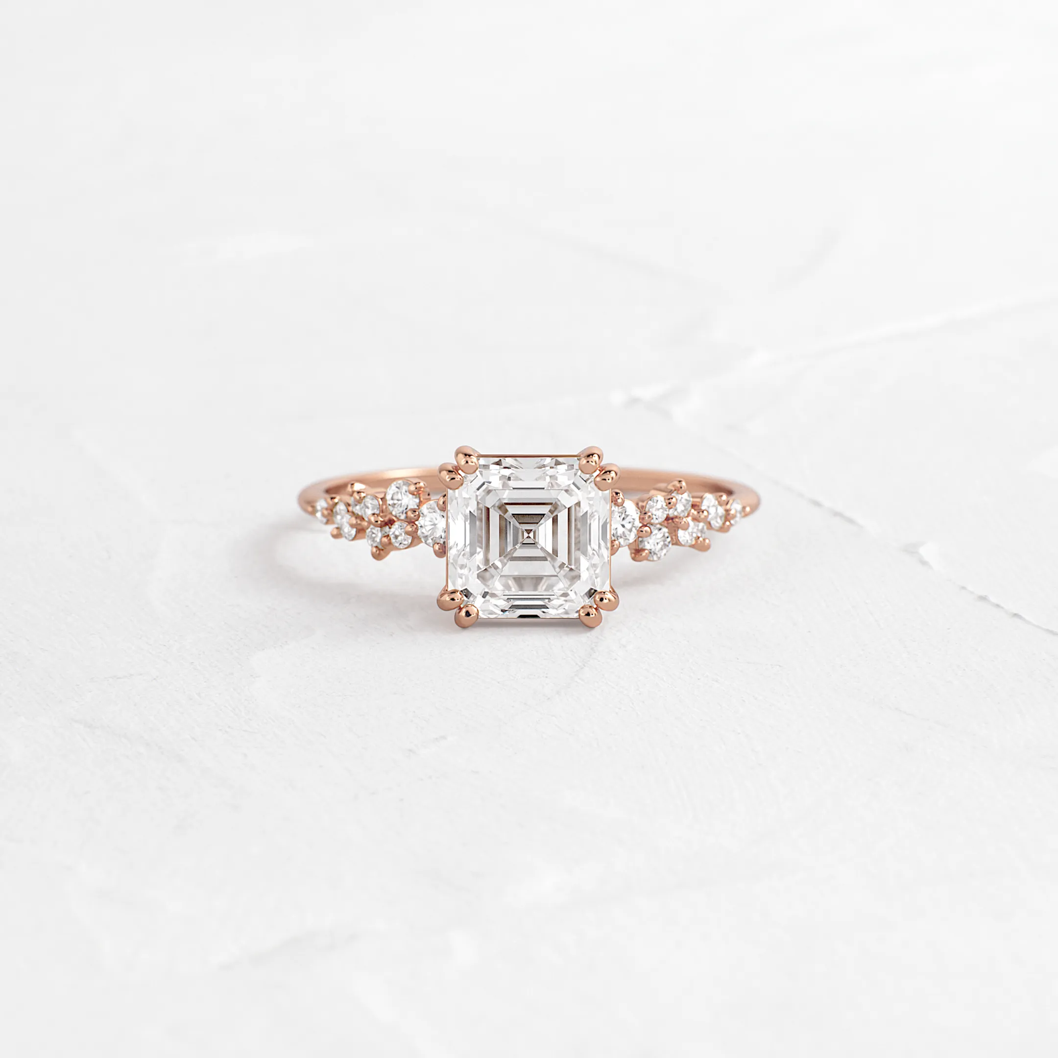 On The Horizon Ring, Asscher Cut