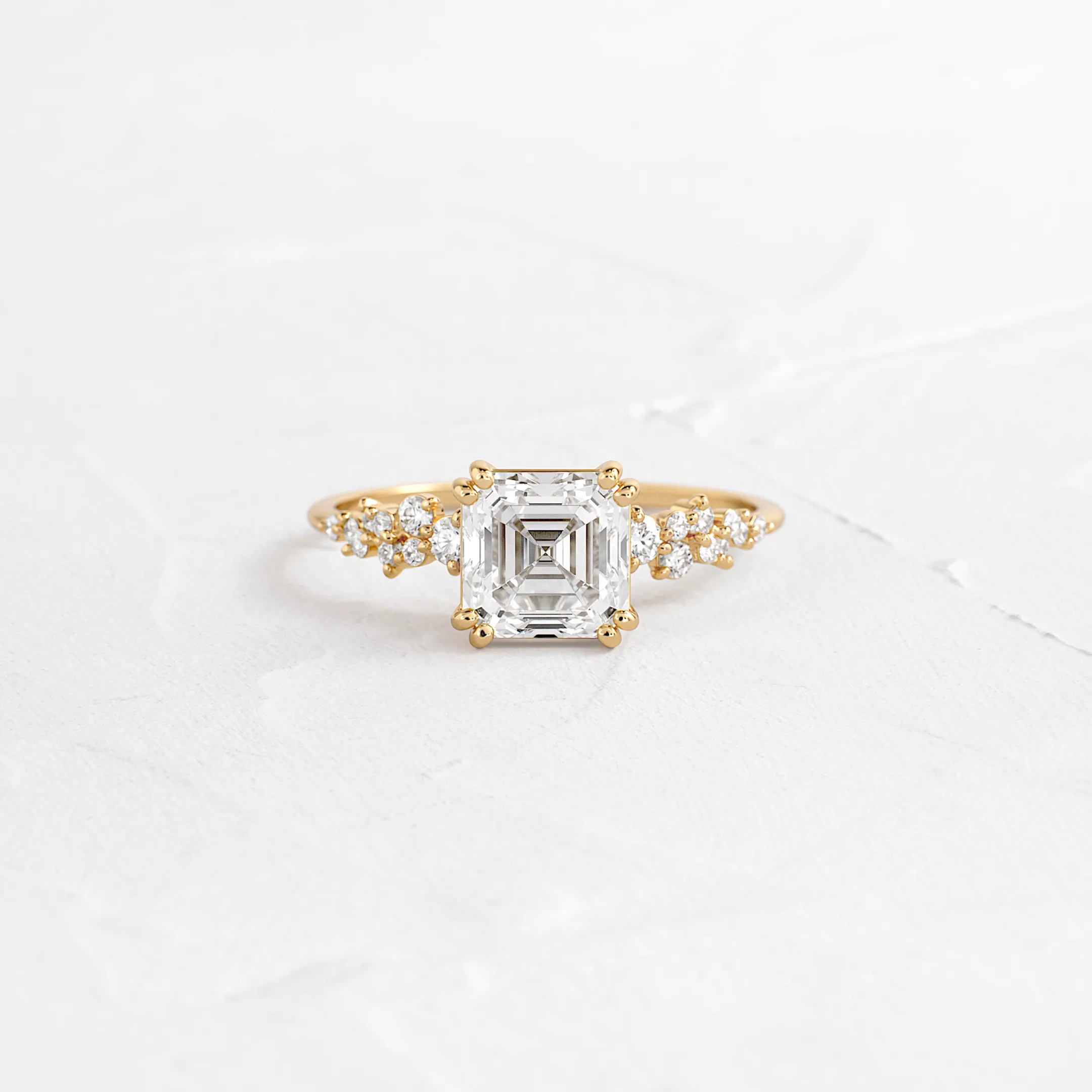 On The Horizon Ring, Asscher Cut