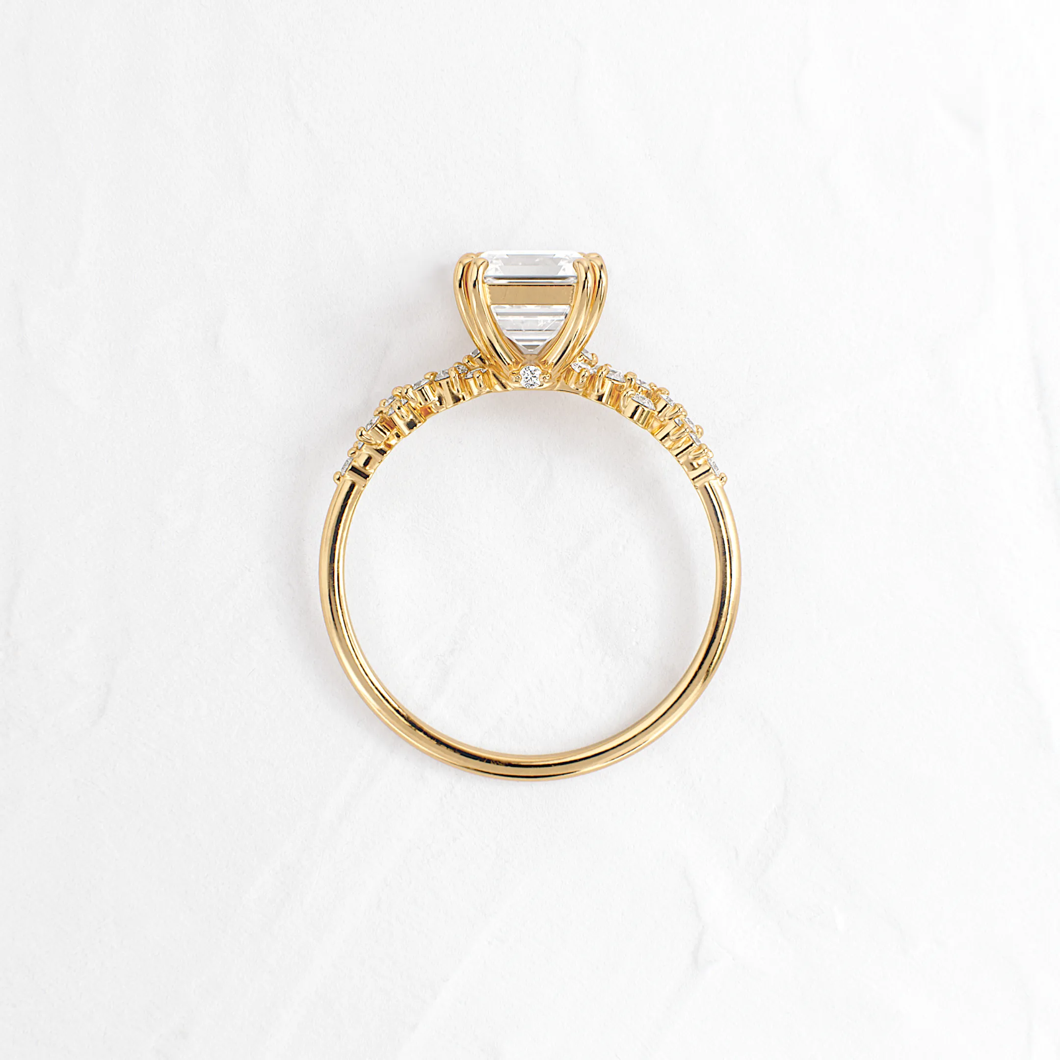 On The Horizon Ring, Asscher Cut