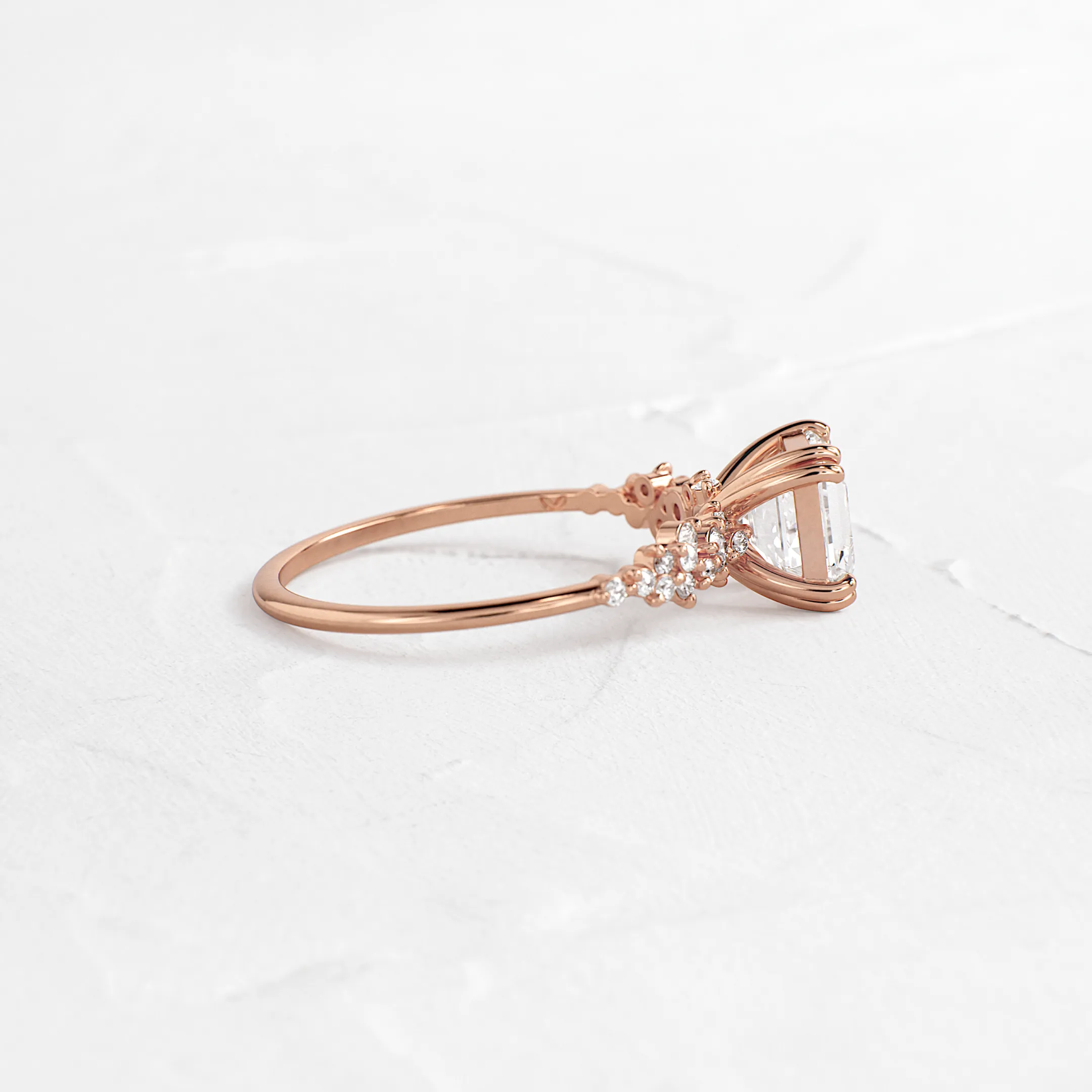On The Horizon Ring, Asscher Cut