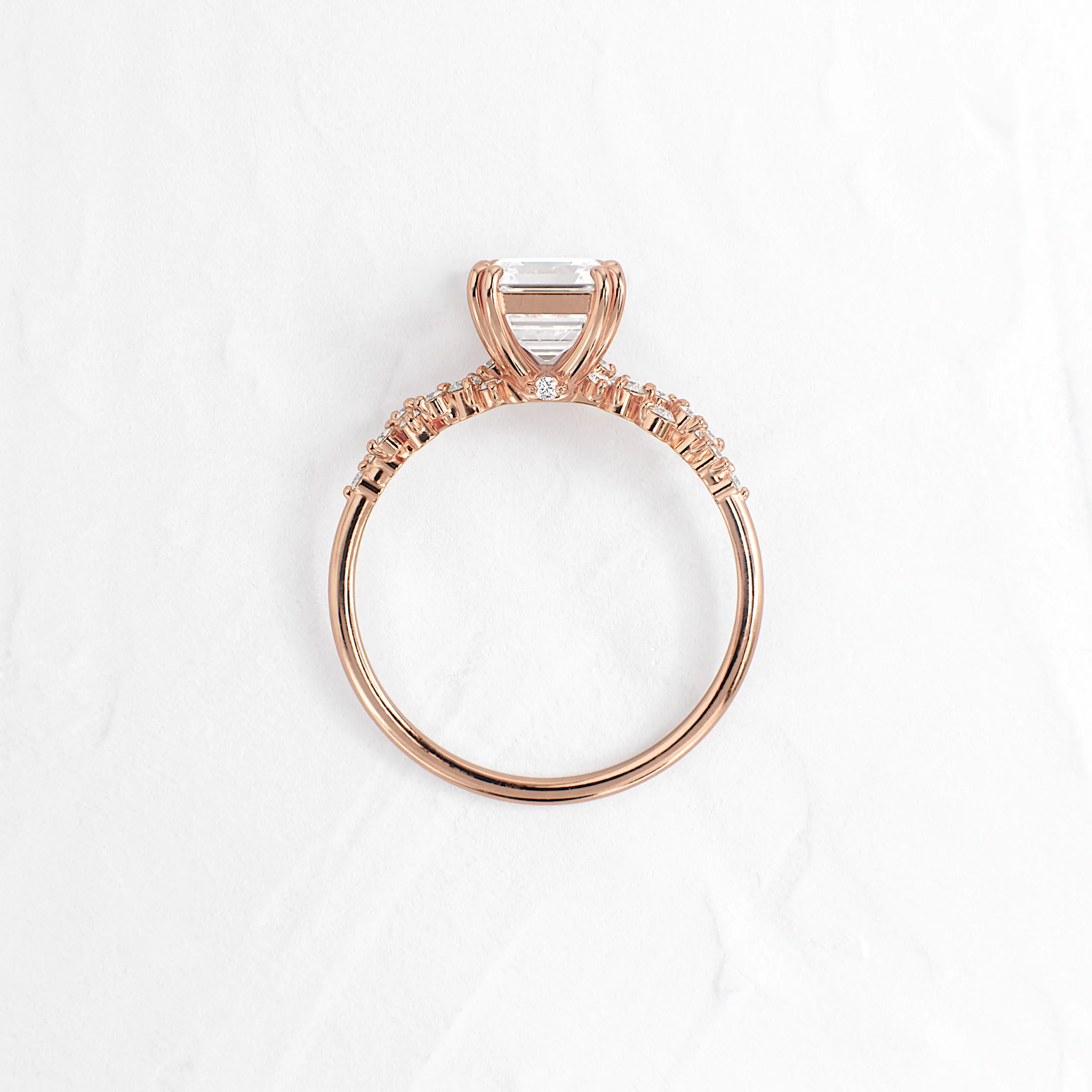 On The Horizon Ring, Asscher Cut