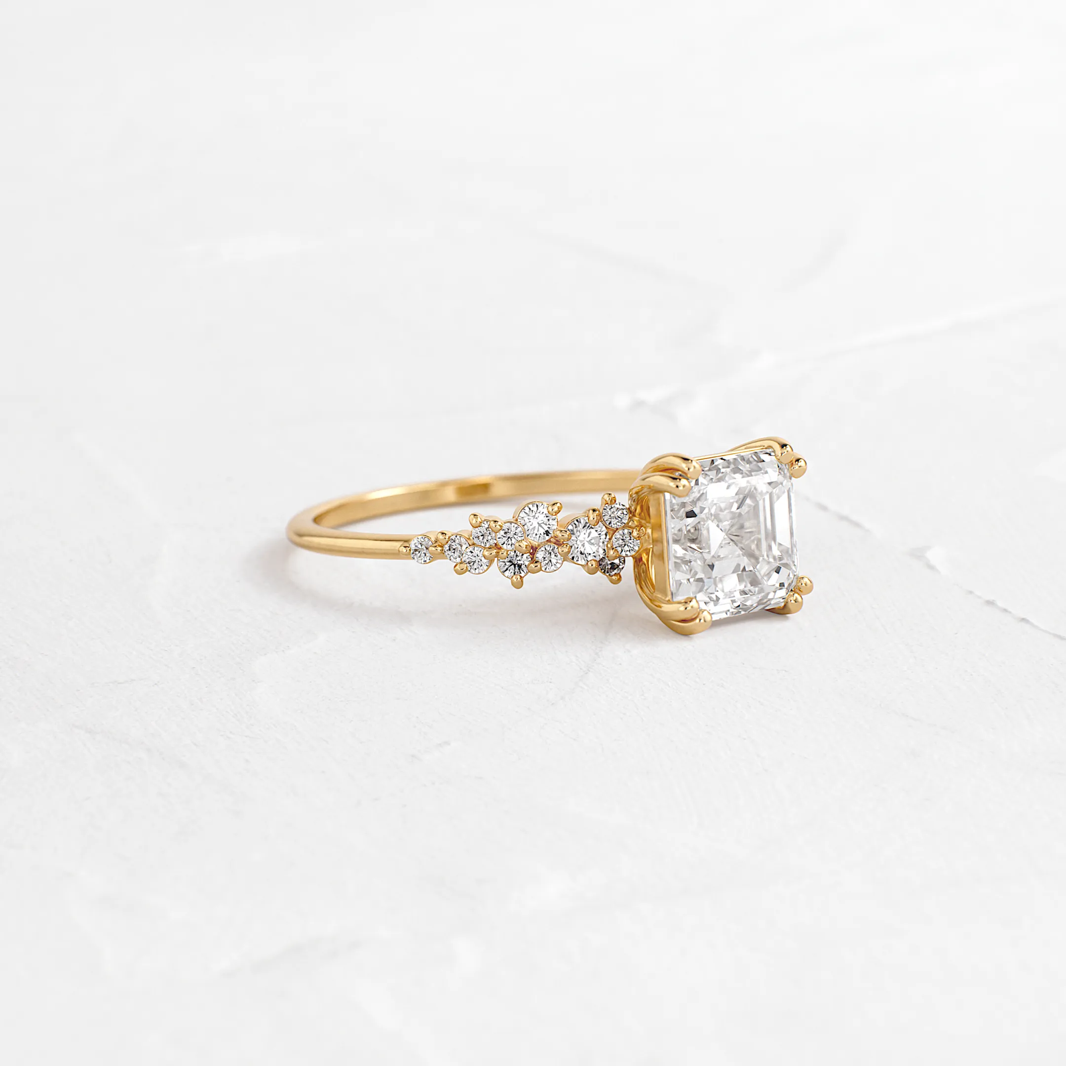 On The Horizon Ring, Asscher Cut