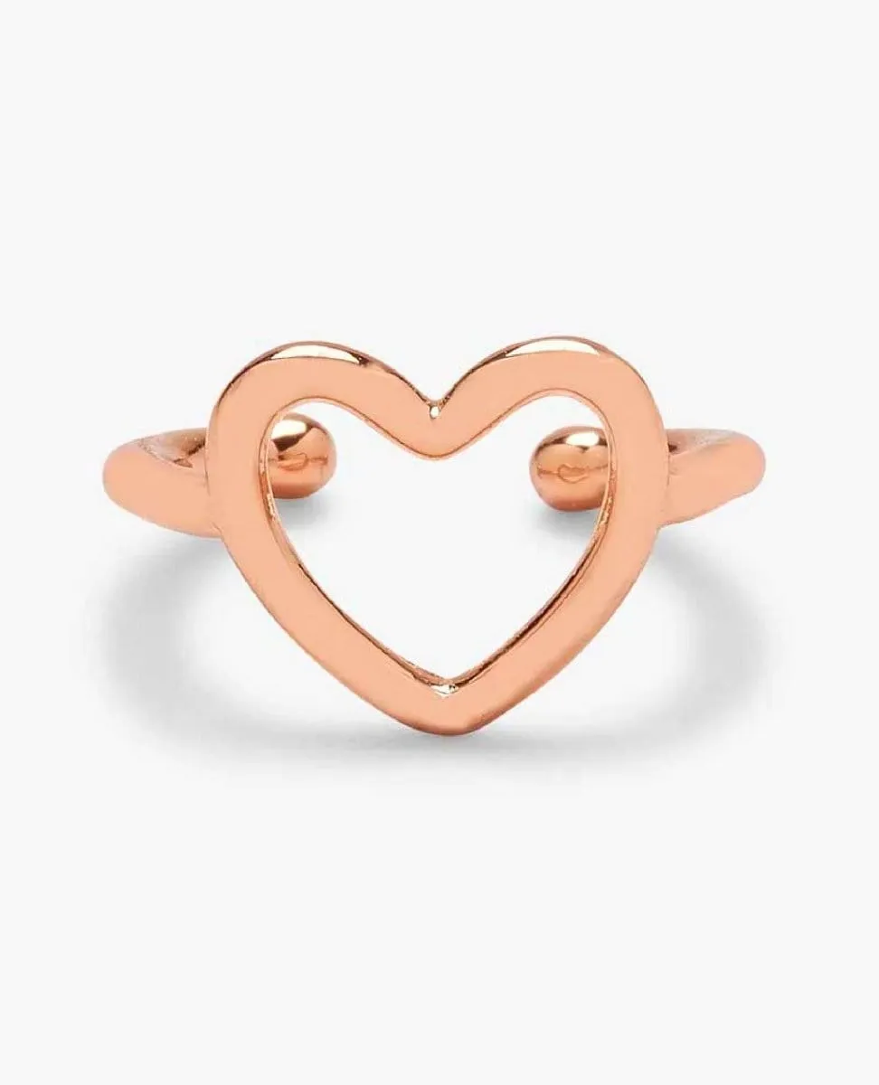 Open Heart Ear Cuff Rose Gold