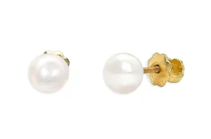 Opener Earrings 18kt Gold & Pearls Screw Back
