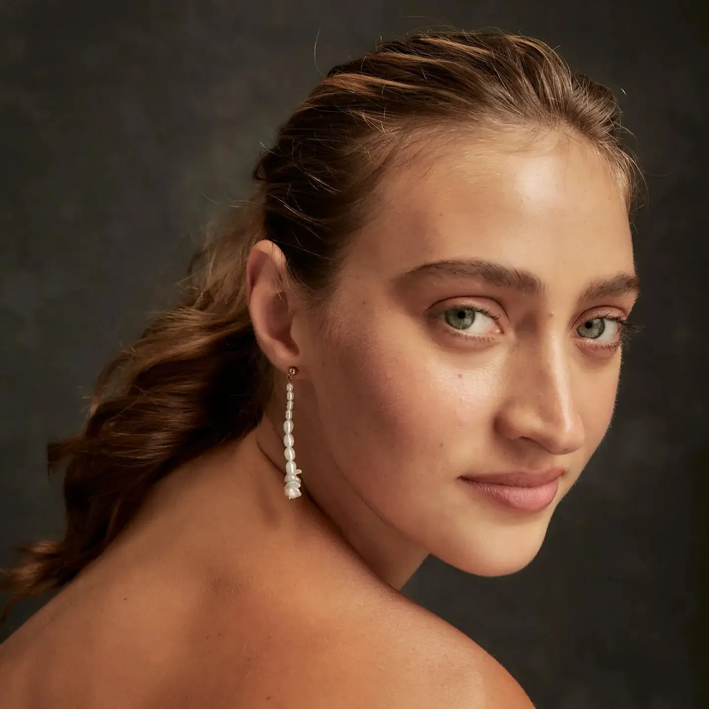 Organic Pearl Strand Earrings