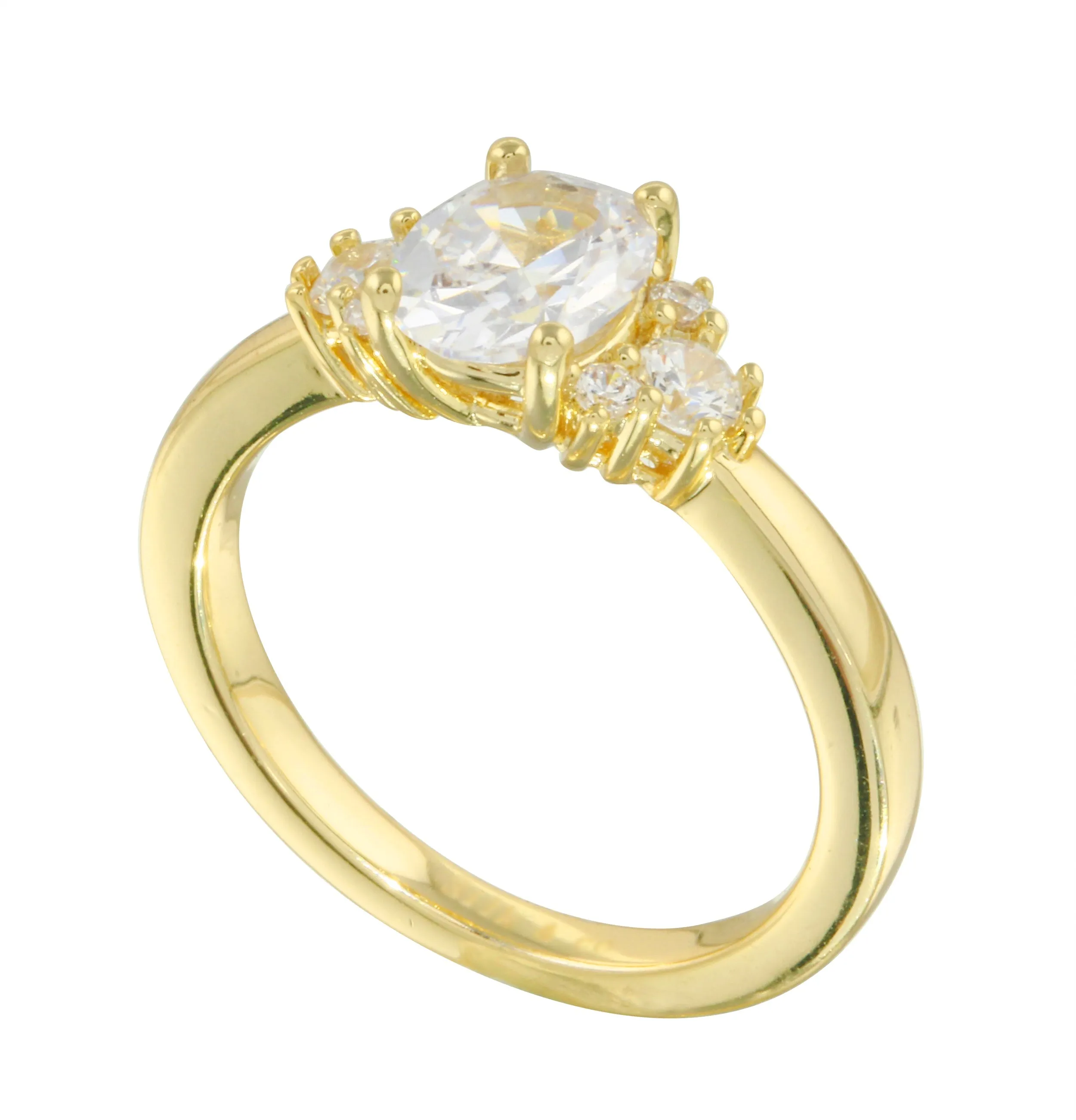 Oval Diamond Sprinkle Engagement Ring Setting
