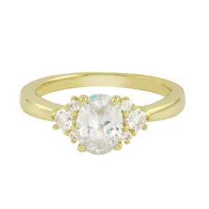 Oval Diamond Sprinkle Engagement Ring Setting