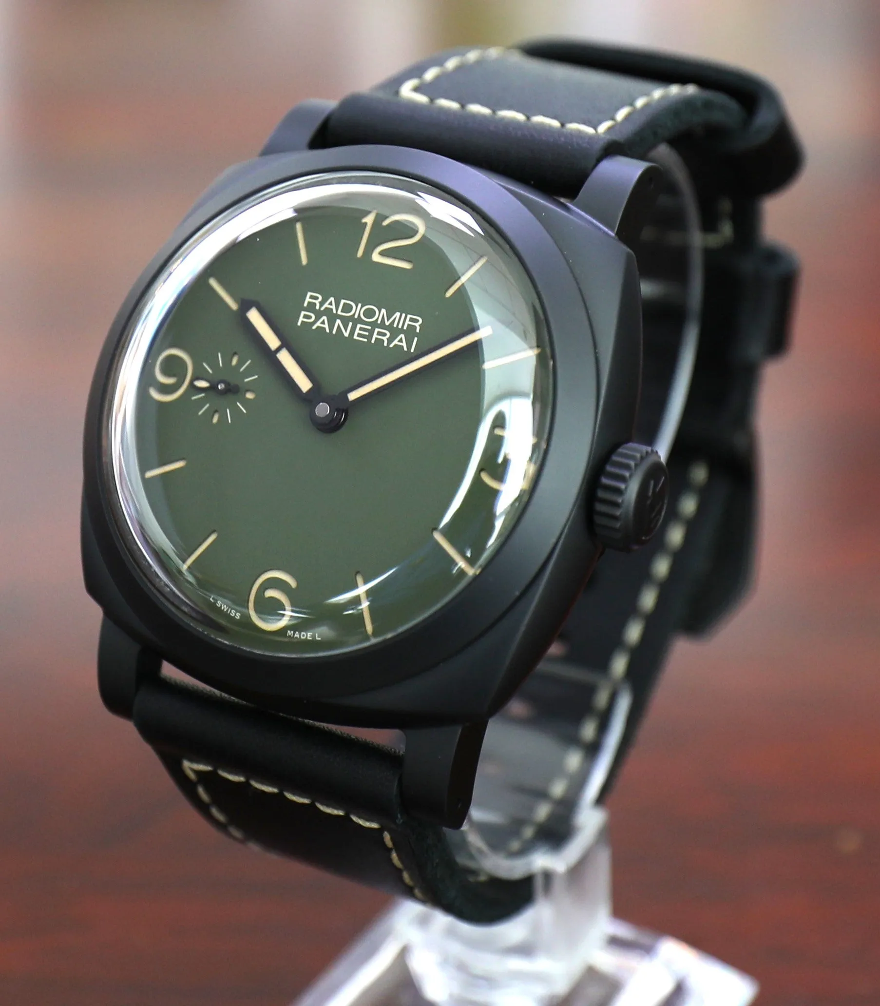 Panerai Pre Owned Radiomir 1940 Military Green Dial 48Mm Op7264 Pam00997 Men’S Watch